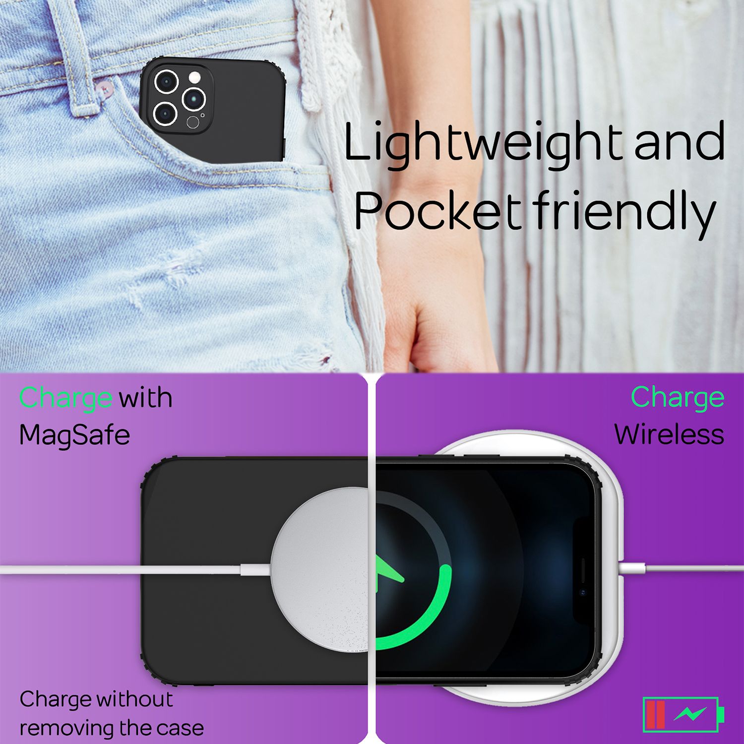 NALIA Handy Hülle für iPhone 12 Pro Max, Extra Dünn Silikon Cover Case Bumper Default Title NALIA Protective Hülle