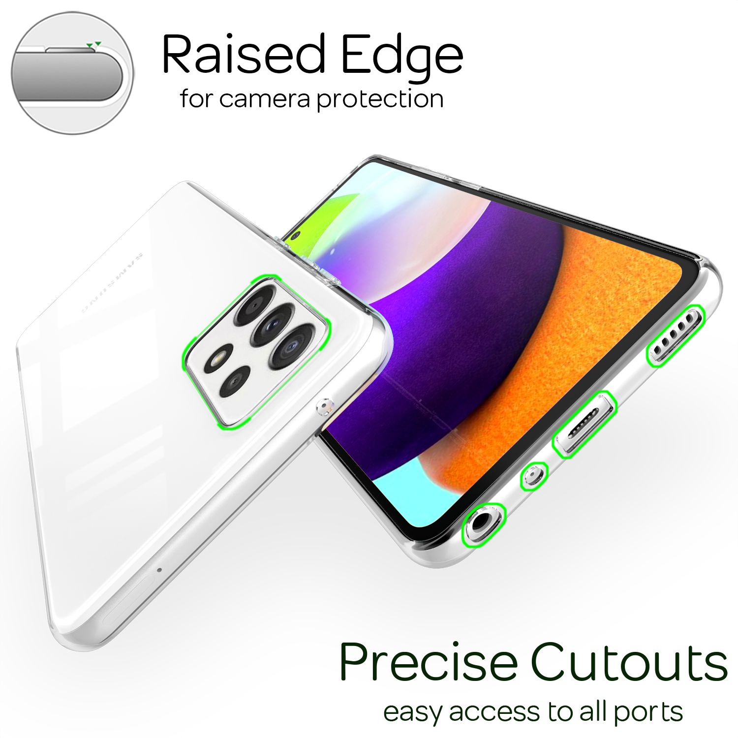 NALIA Samsung Galaxy A52 5G / A52 / A52s 5G - Handy Hülle Transparent Cover Case