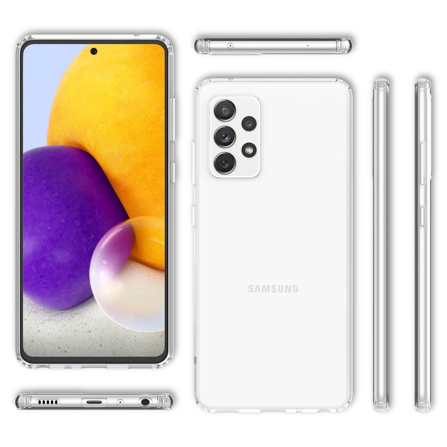 NALIA Schutzhülle für Samsung Galaxy A72, Transparente Handy Hülle Case Cover Default Title NALIA Transparente Hülle