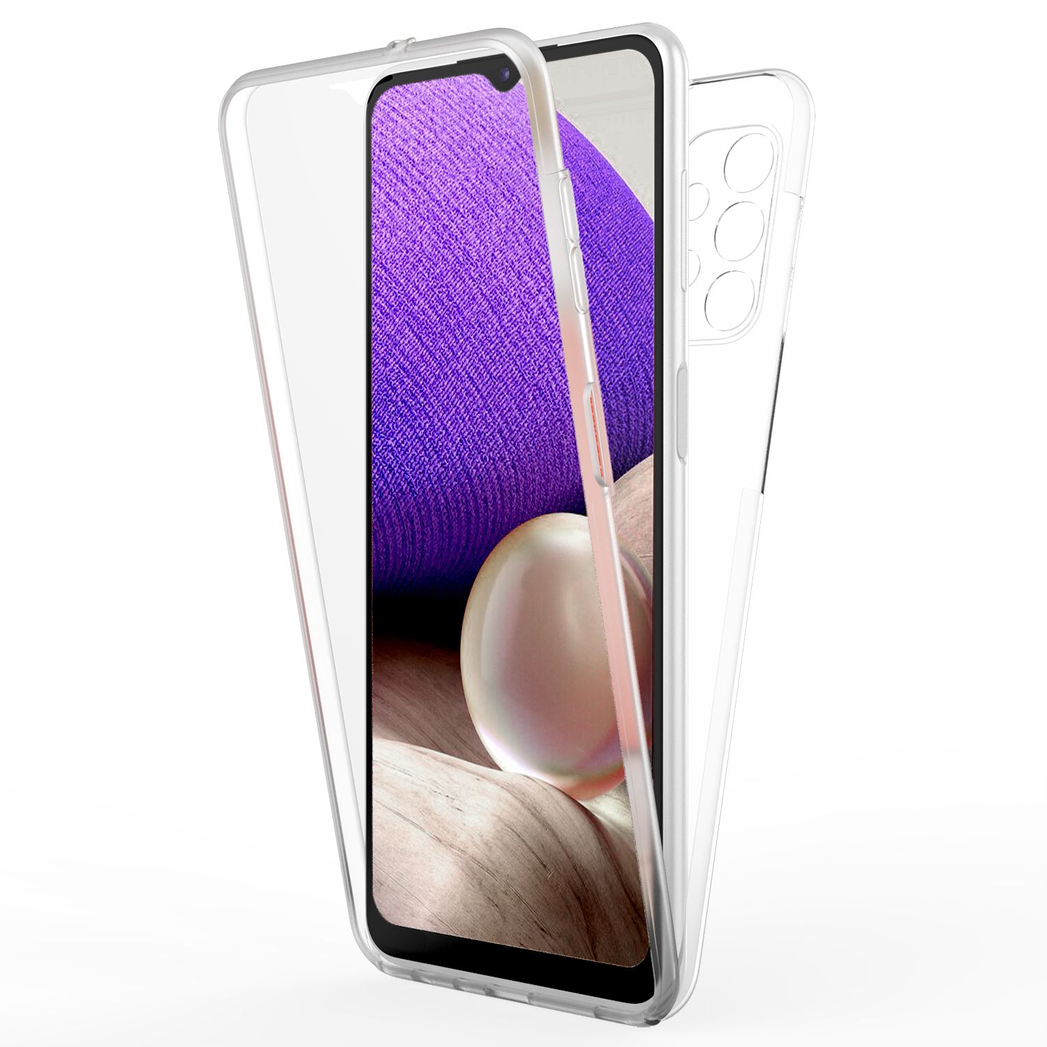 NALIA 360 Grad Handy Hülle für Samsung Galaxy A32 5G, Transparente Schutz Cover Default Title NALIA Transparente Hülle
