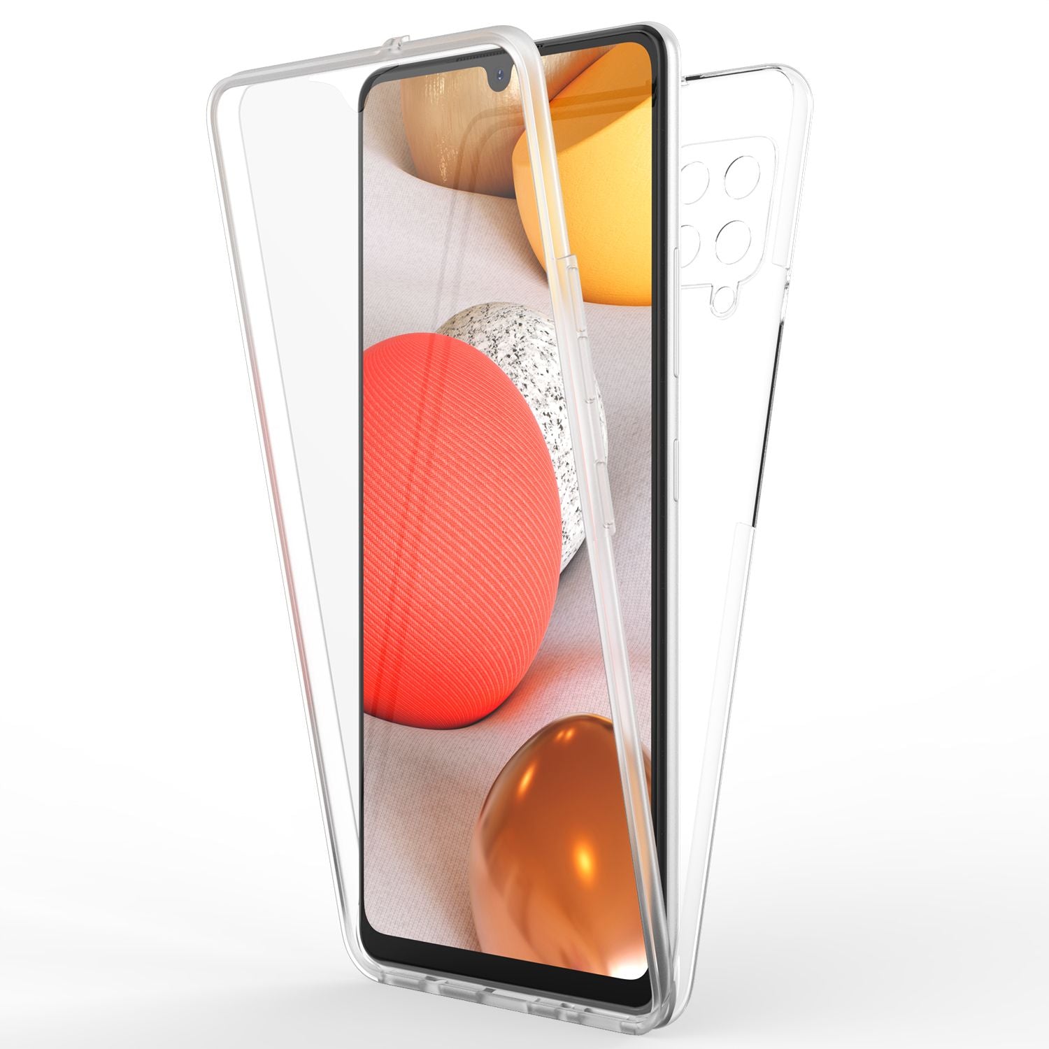 NALIA 360 Grad Handy Hülle für Samsung Galaxy A42 5G, Transparent Case Cover Default Title NALIA Transparente Hülle