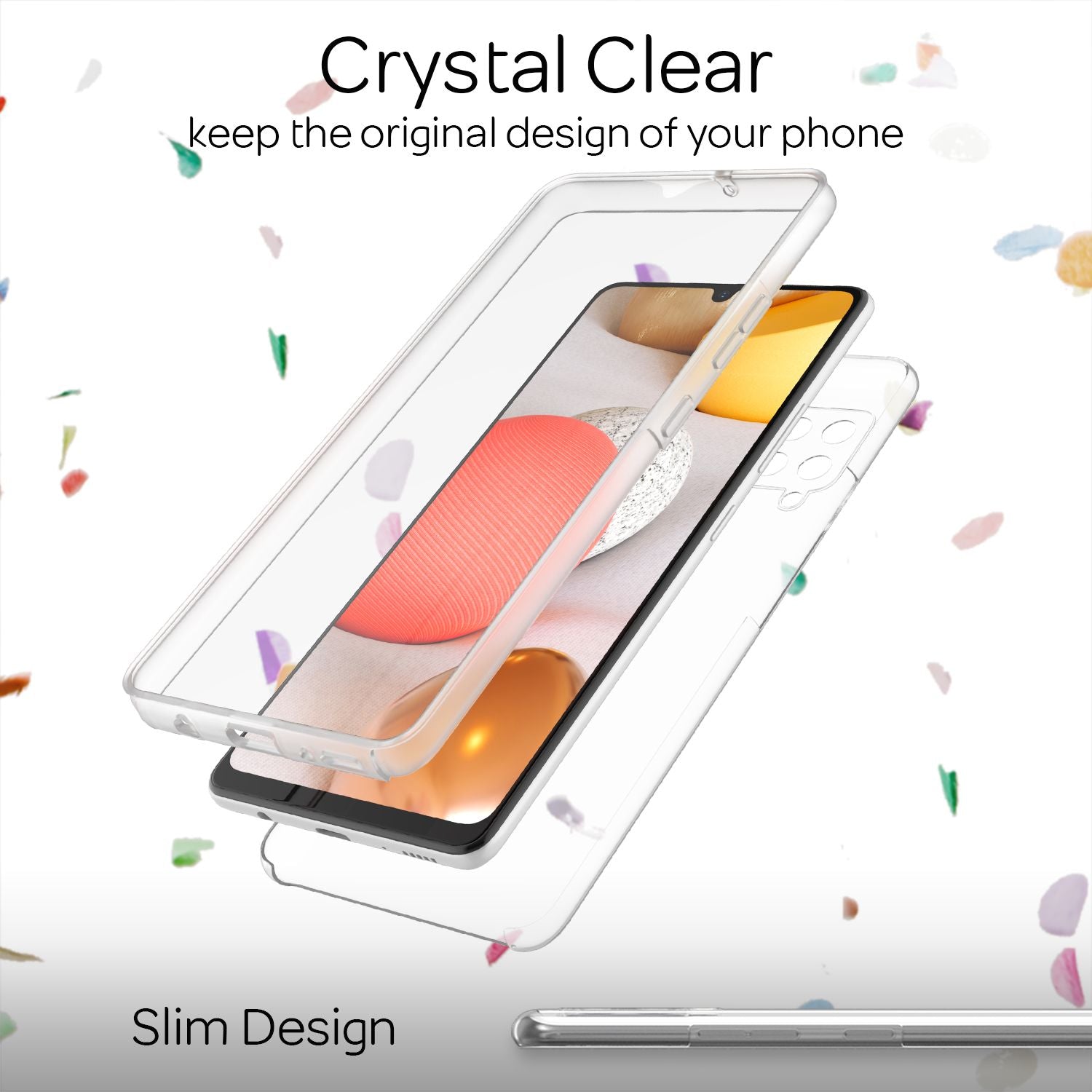 NALIA 360 Grad Handy Hülle für Samsung Galaxy A42 5G, Transparent Case Cover Default Title NALIA Transparente Hülle