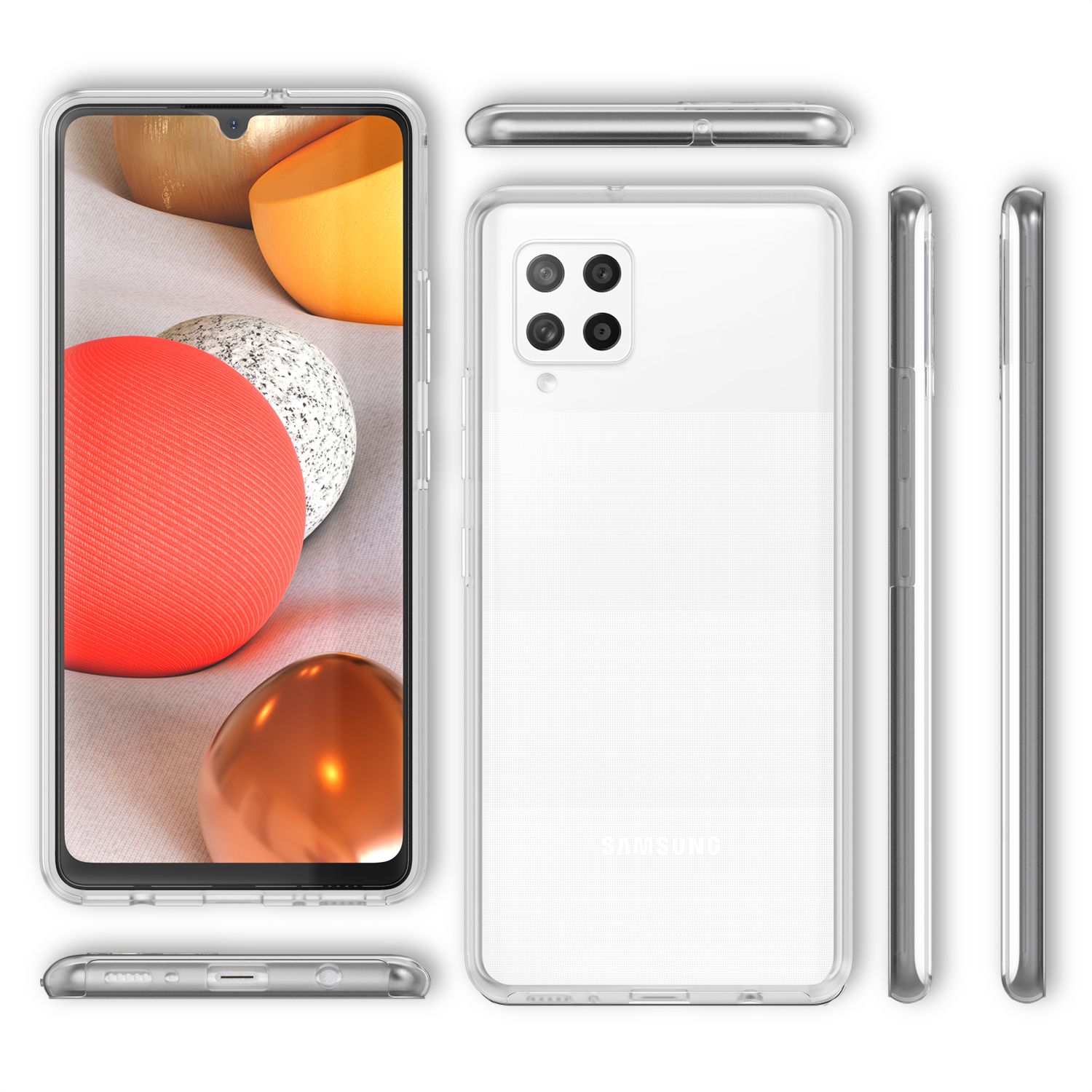 NALIA 360 Grad Handy Hülle für Samsung Galaxy A42 5G, Transparent Case Cover Default Title NALIA Transparente Hülle