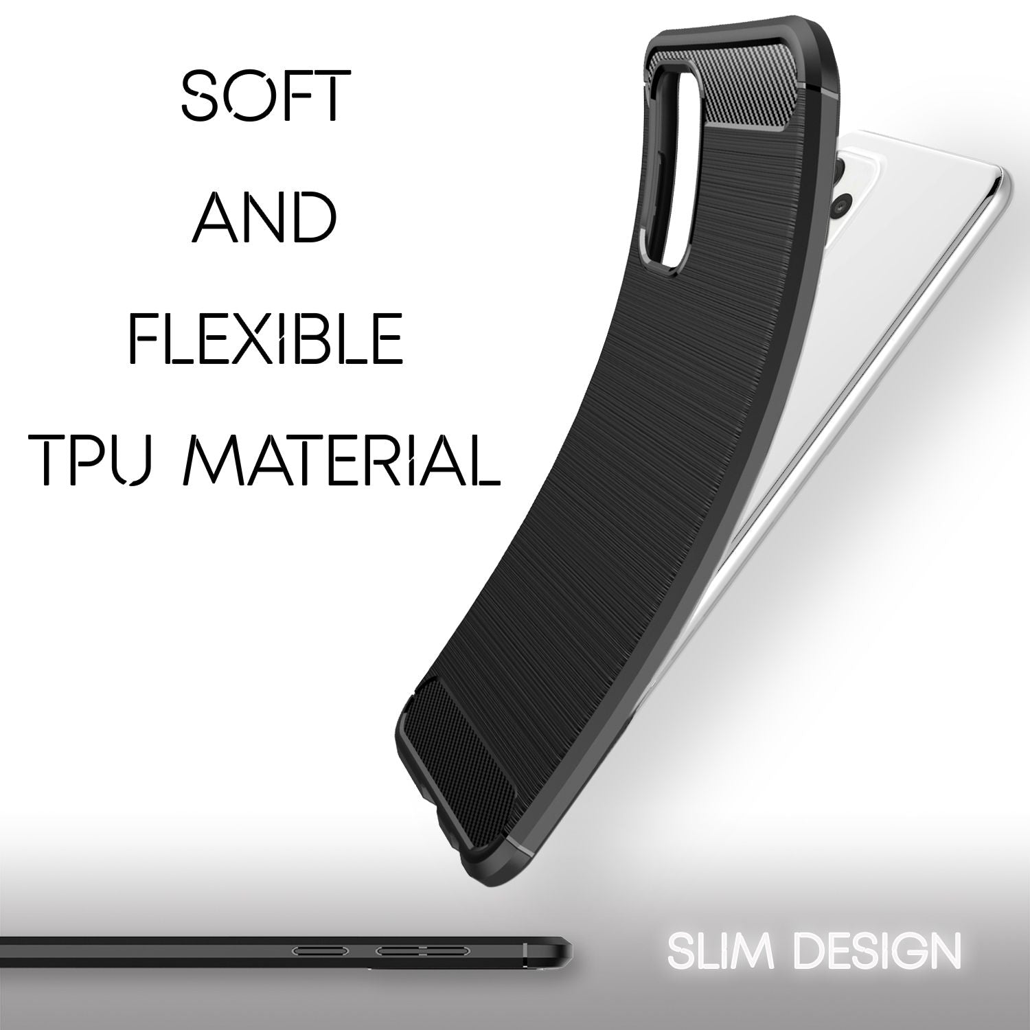 NALIA Case für Samsung Galaxy A52 5G / A52 / A52s 5G, Schwarze Handy Hülle Case Default Title NALIA Protective Hülle