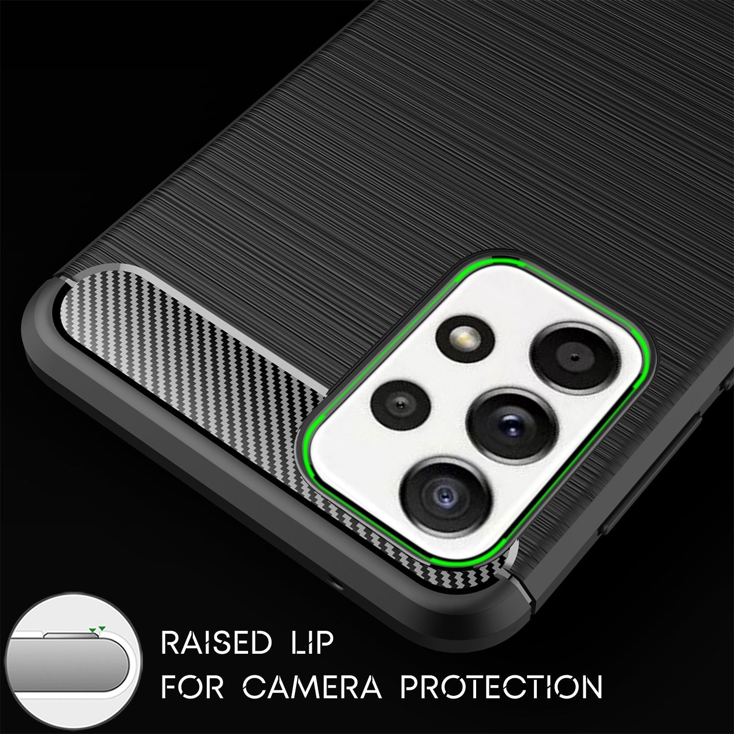 NALIA Case für Samsung Galaxy A52 5G / A52 / A52s 5G, Schwarze Handy Hülle Case Default Title NALIA Protective Hülle