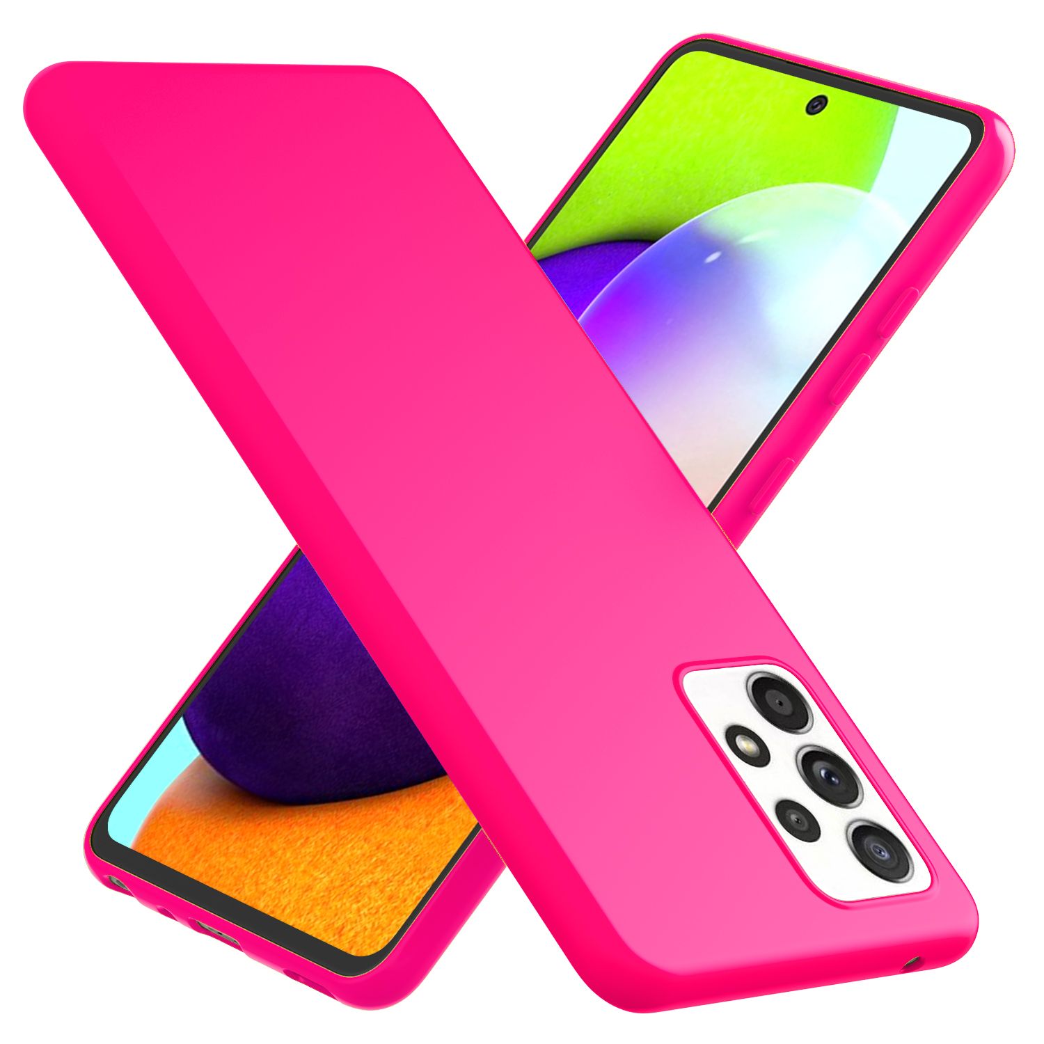 NALIA Neon Handy Hülle für Samsung Galaxy A52 5G / A52 / A52s 5G, Silikon Case