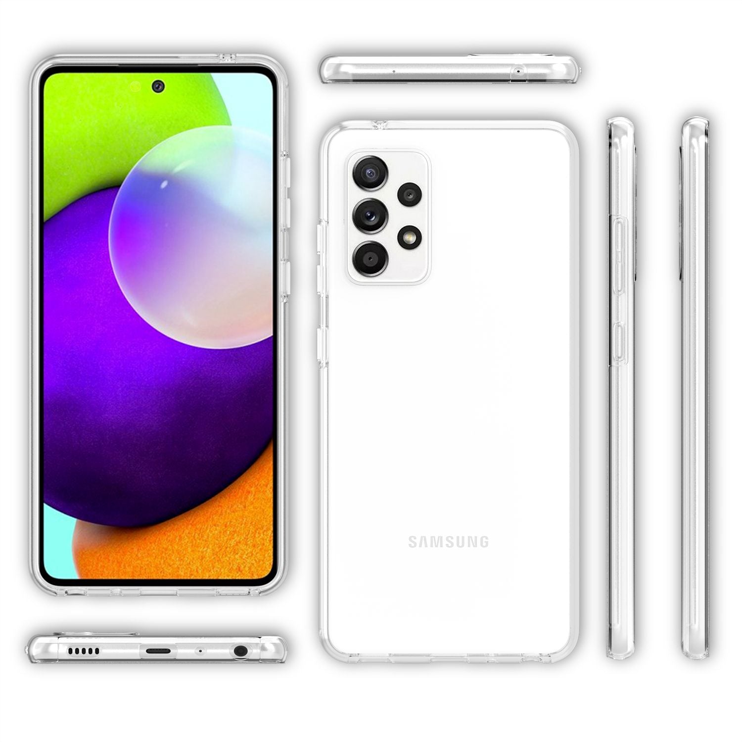 NALIA 360 Grad Handy Hülle für Galaxy A52 5G / A52 / A52s 5G, Full Cover Case Default Title NALIA Transparente Hülle