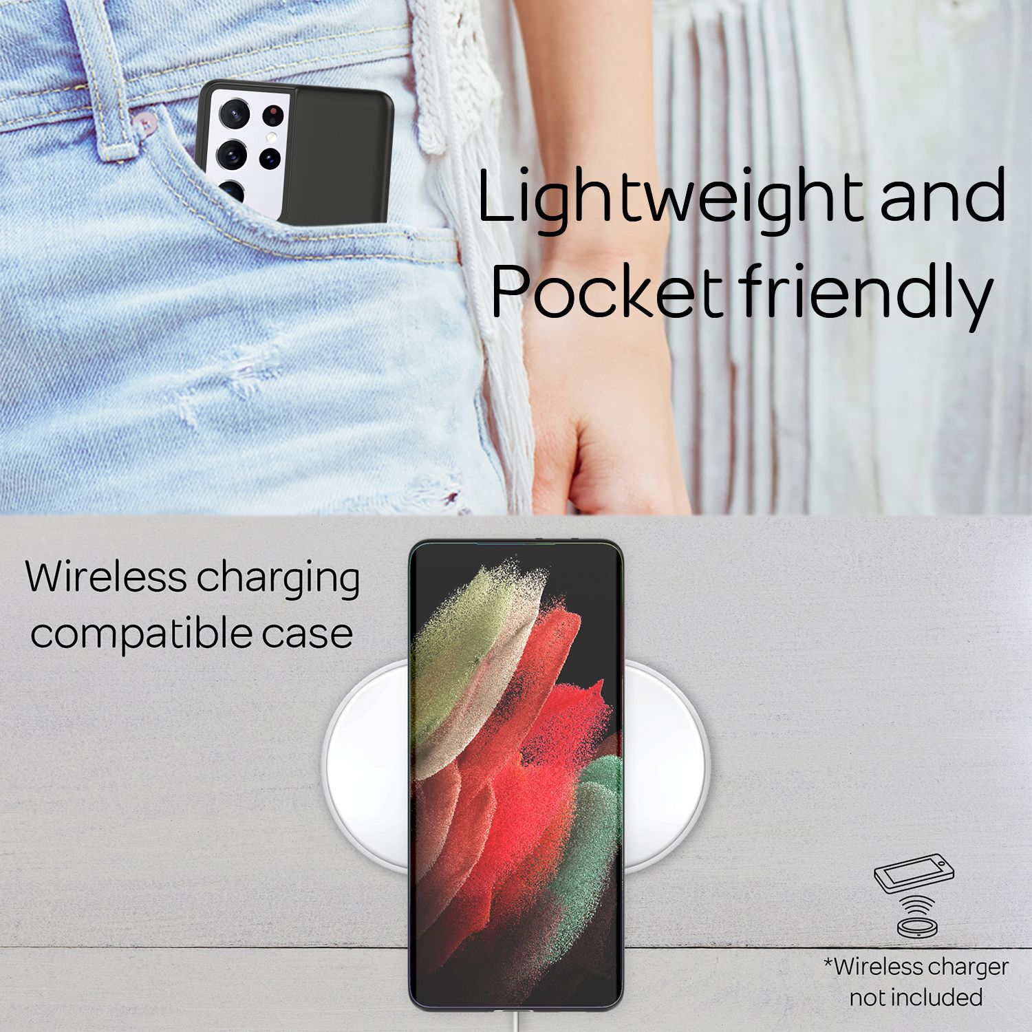 NALIA Extra Dünn Hard Case für Samsung Galaxy S21 Ultra, Slim Handy Hülle Cover