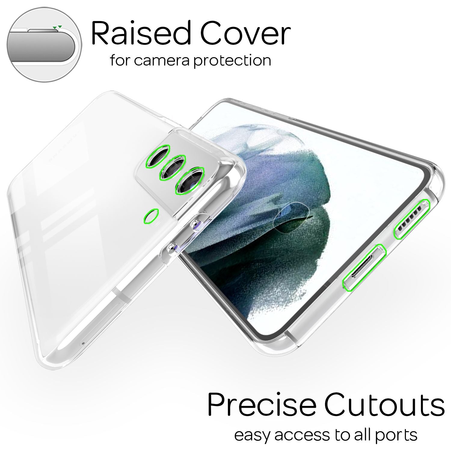 NALIA 360 Grad Handy Hülle für Samsung Galaxy S21, Transparent Cover Case Etui Default Title NALIA Transparente Hülle