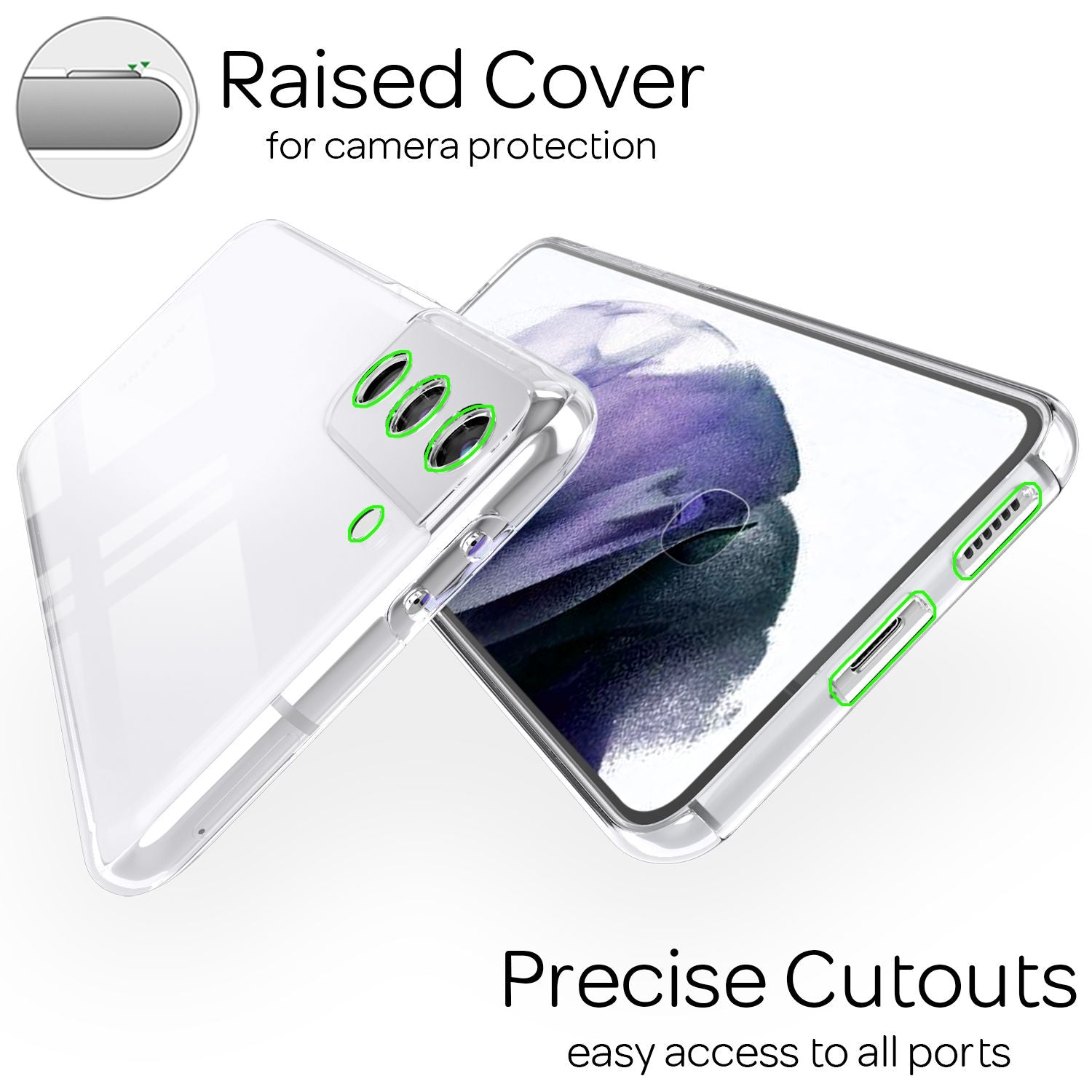 NALIA 360 Grad Handy Hülle für Samsung Galaxy S21 Plus, Transparent Full Cover Default Title NALIA Transparente Hülle