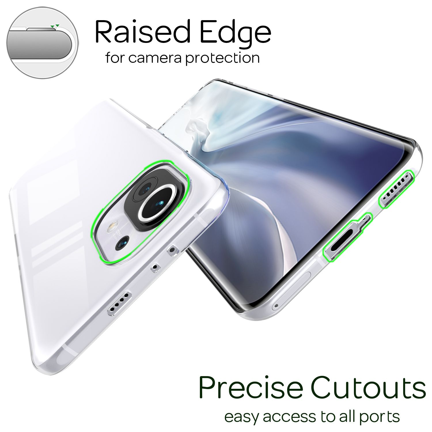 NALIA Klare Handy Hülle für Xiaomi Mi 11 5G, Transparent Silikon Cover Case Etui Default Title NALIA Transparente Hülle