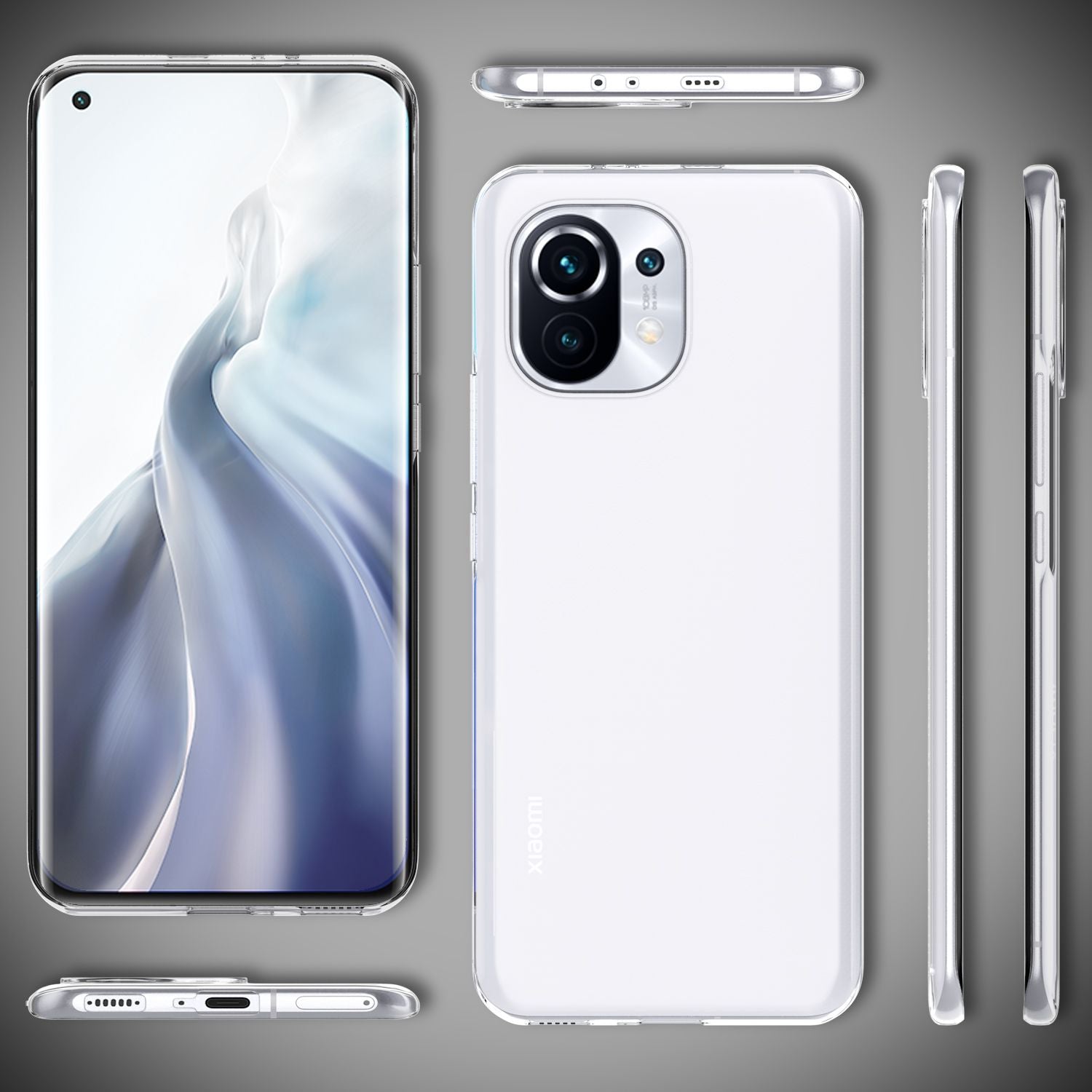 NALIA Klare Handy Hülle für Xiaomi Mi 11 5G, Transparent Silikon Cover Case Etui Default Title NALIA Transparente Hülle