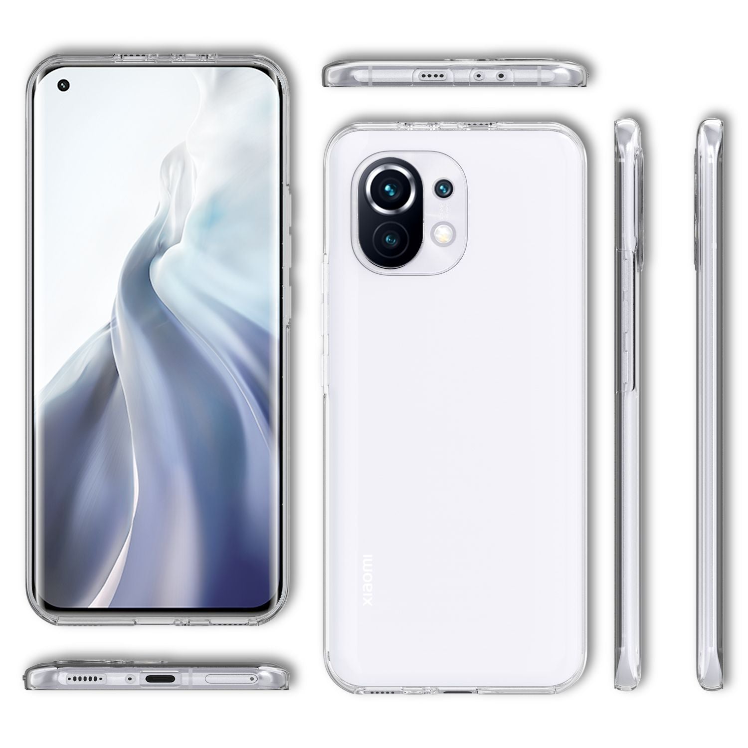 NALIA 360° Hülle Xiaomi Mi 11 Case Komplettschutz stoßfest Default Title NALIA Transparente Hülle