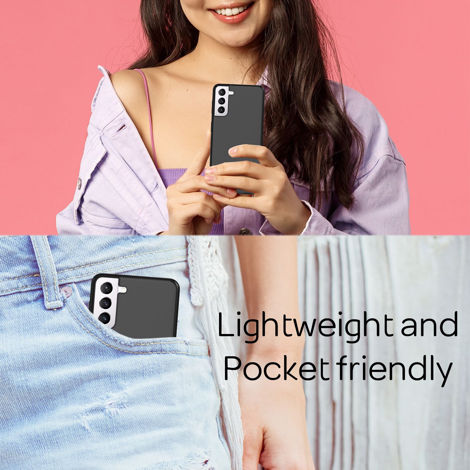 NALIA Hard Case für Samsung Galaxy S21, Dünn Handy Hülle Phone Cover Bumper Etui Schwarz NALIA SlimFit Hülle