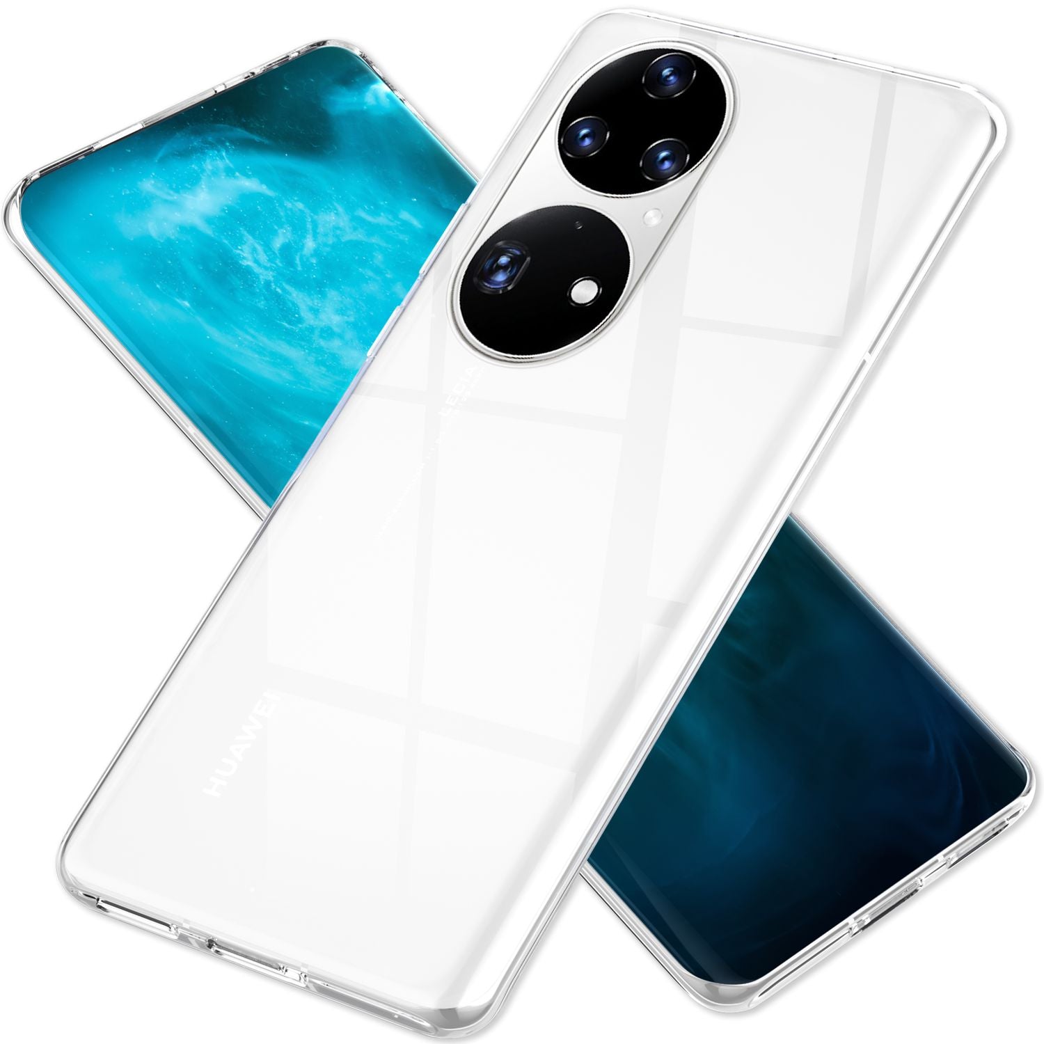 Klare Silikonhülle für Huawei P50 Pro, Transparent Anti-Gelb Durchsichtig Crystal Clear Case, Robuste Silikon Handyhülle Default Title NALIA Transparente Hülle