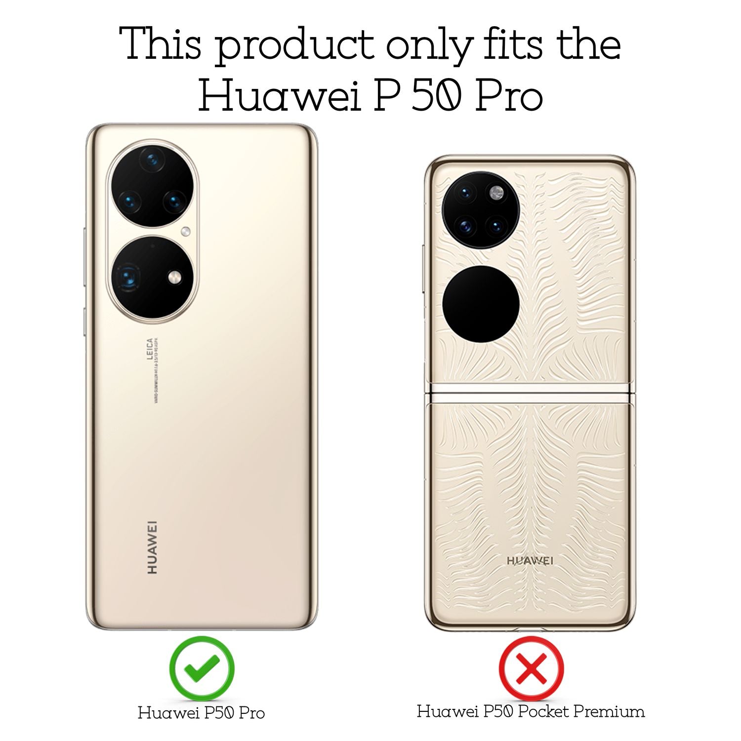 Klare Silikonhülle für Huawei P50 Pro, Transparent Anti-Gelb Durchsichtig Crystal Clear Case, Robuste Silikon Handyhülle Default Title NALIA Transparente Hülle