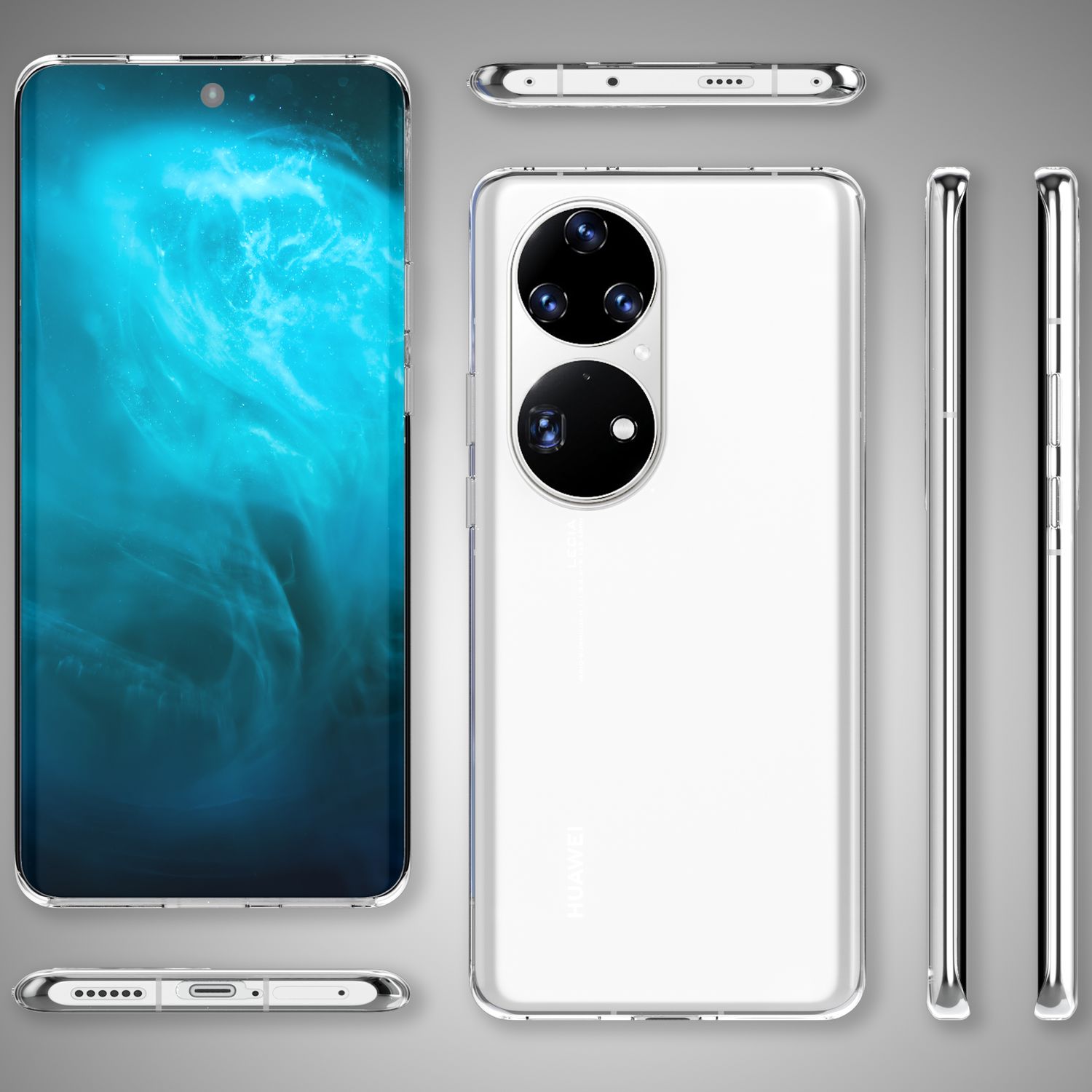 Klare Silikonhülle für Huawei P50 Pro, Transparent Anti-Gelb Durchsichtig Crystal Clear Case, Robuste Silikon Handyhülle Default Title NALIA Transparente Hülle
