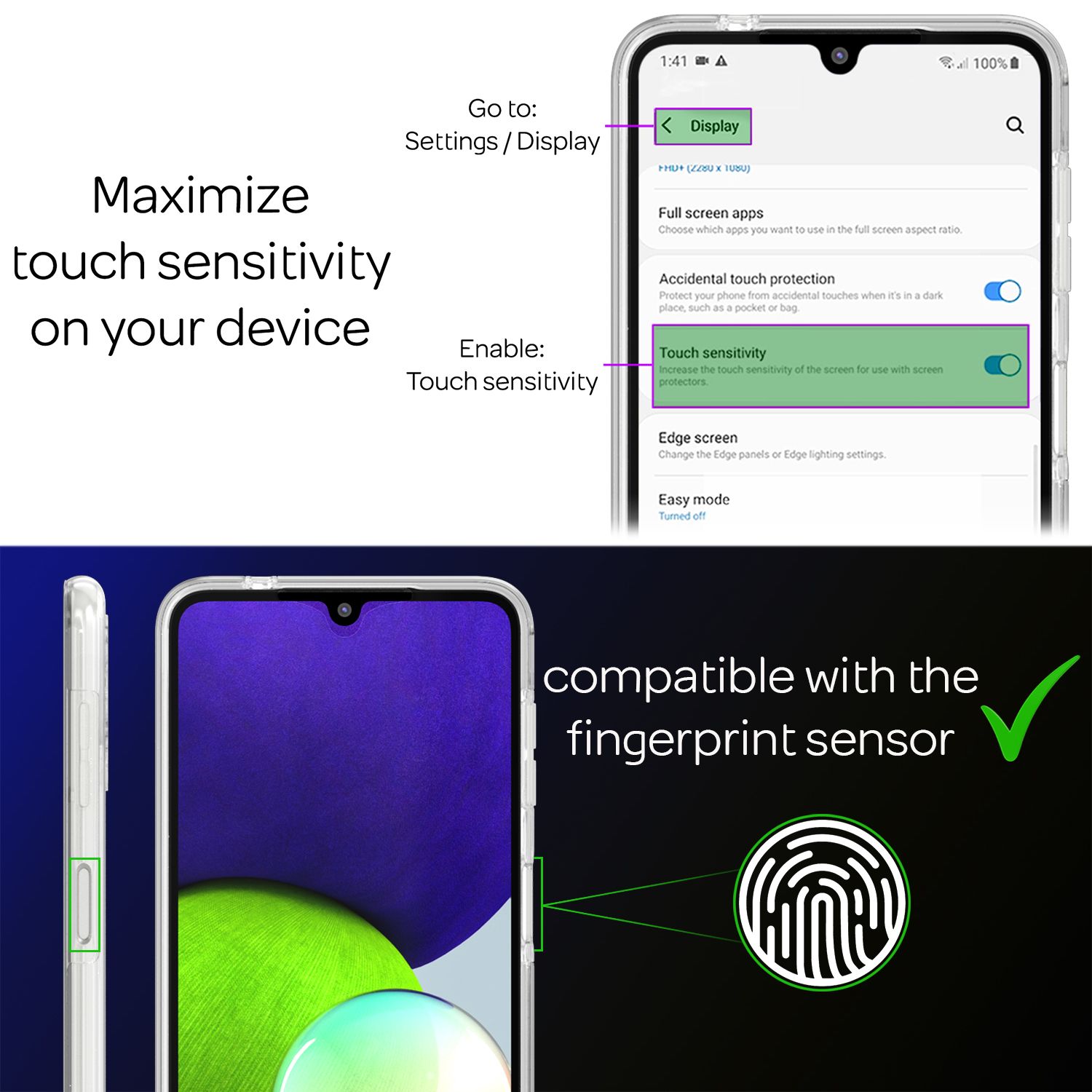 NALIA Klare 360° Schutzhülle für Samsung Galaxy A22, Komplettschutz Transparent Anti-Gelb Durchsichtig Robust Default Title NALIA Transparente Hülle