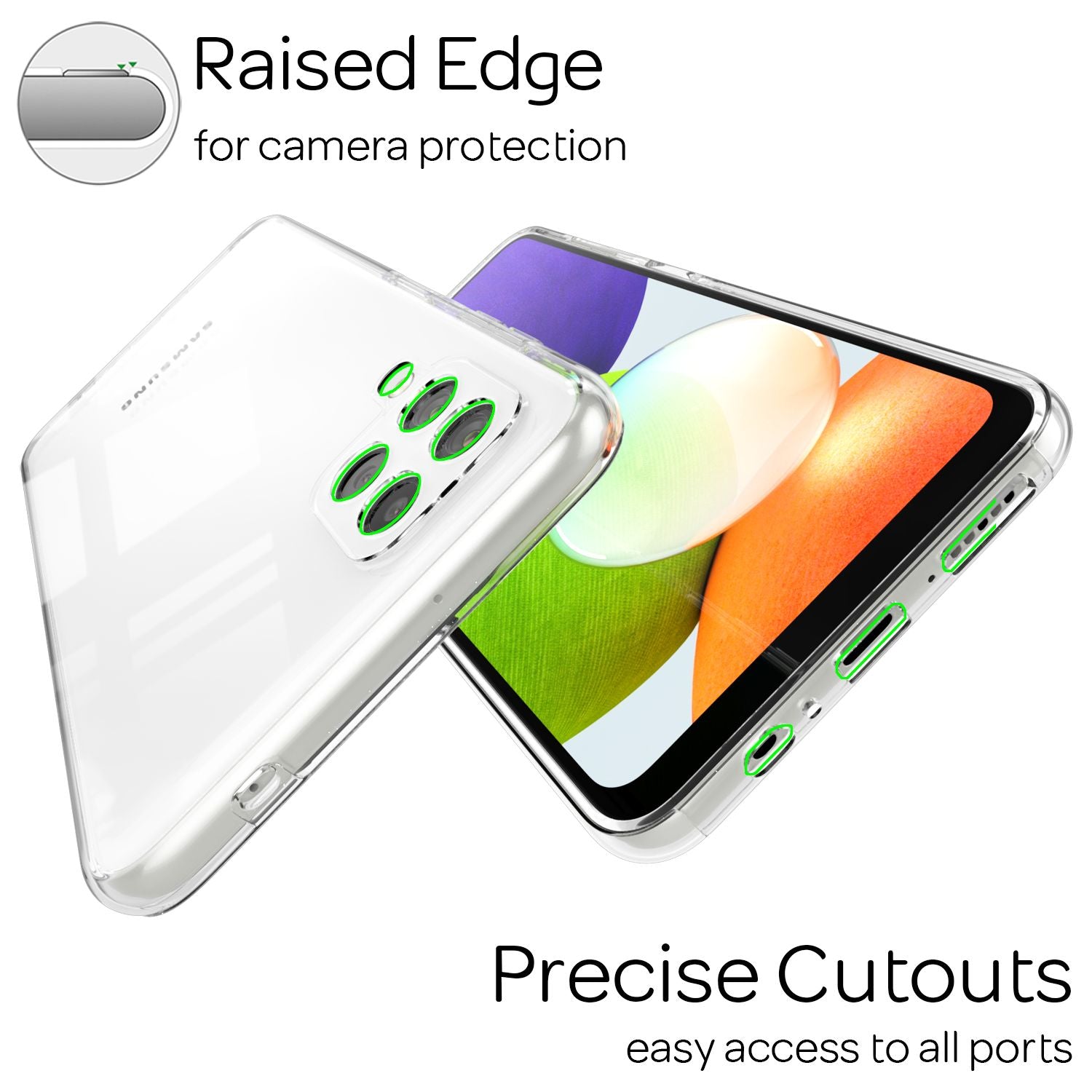 NALIA Klare 360° Schutzhülle für Samsung Galaxy A22, Komplettschutz Transparent Anti-Gelb Durchsichtig Robust Default Title NALIA Transparente Hülle