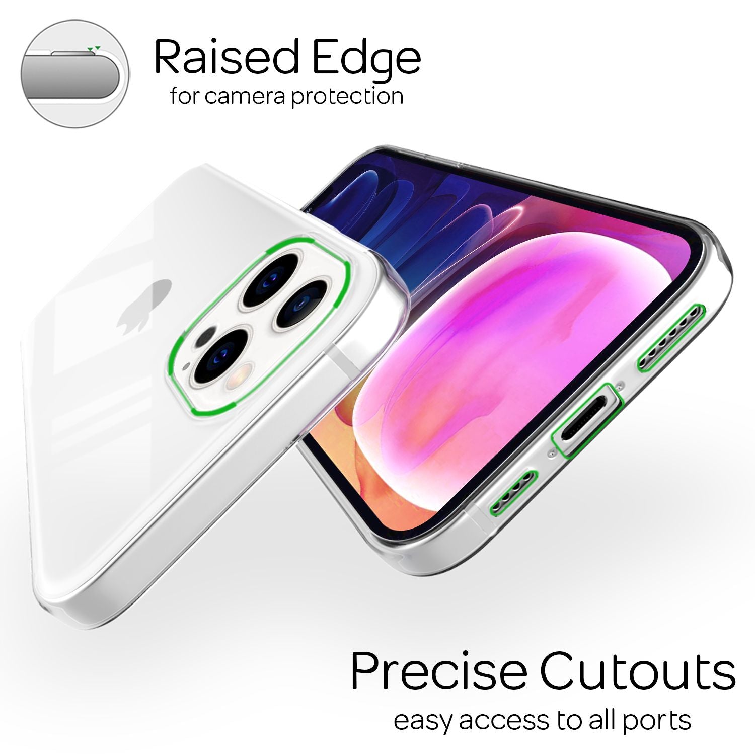 NALIA Silikon Handy Hülle für iPhone 13 Pro Max, Transparent Cover Case Bumper Default Title NALIA Transparente Hülle