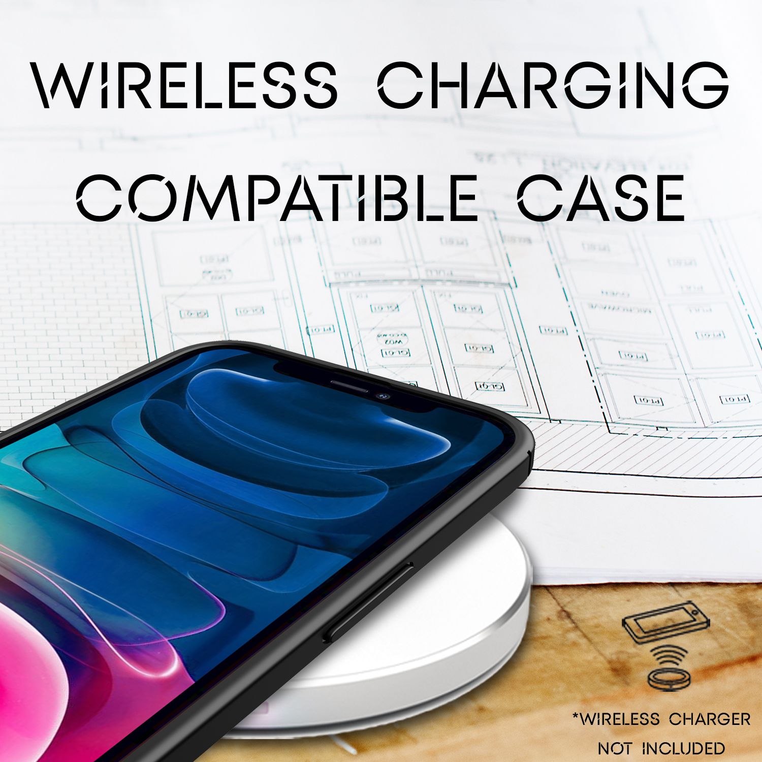 NALIA Leder Look Hülle für iPhone 13 Mini, Schwarze Silikonhülle Anti-Fingerabdruck Rutschfest Kratzfest Default Title NALIA Protective Hülle