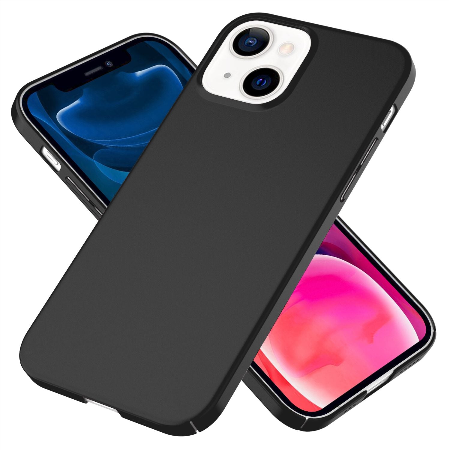 NALIA 0,5mm Dünne Handy Hülle für iPhone 13 Mini, Hard Case Cover Matt Bumper