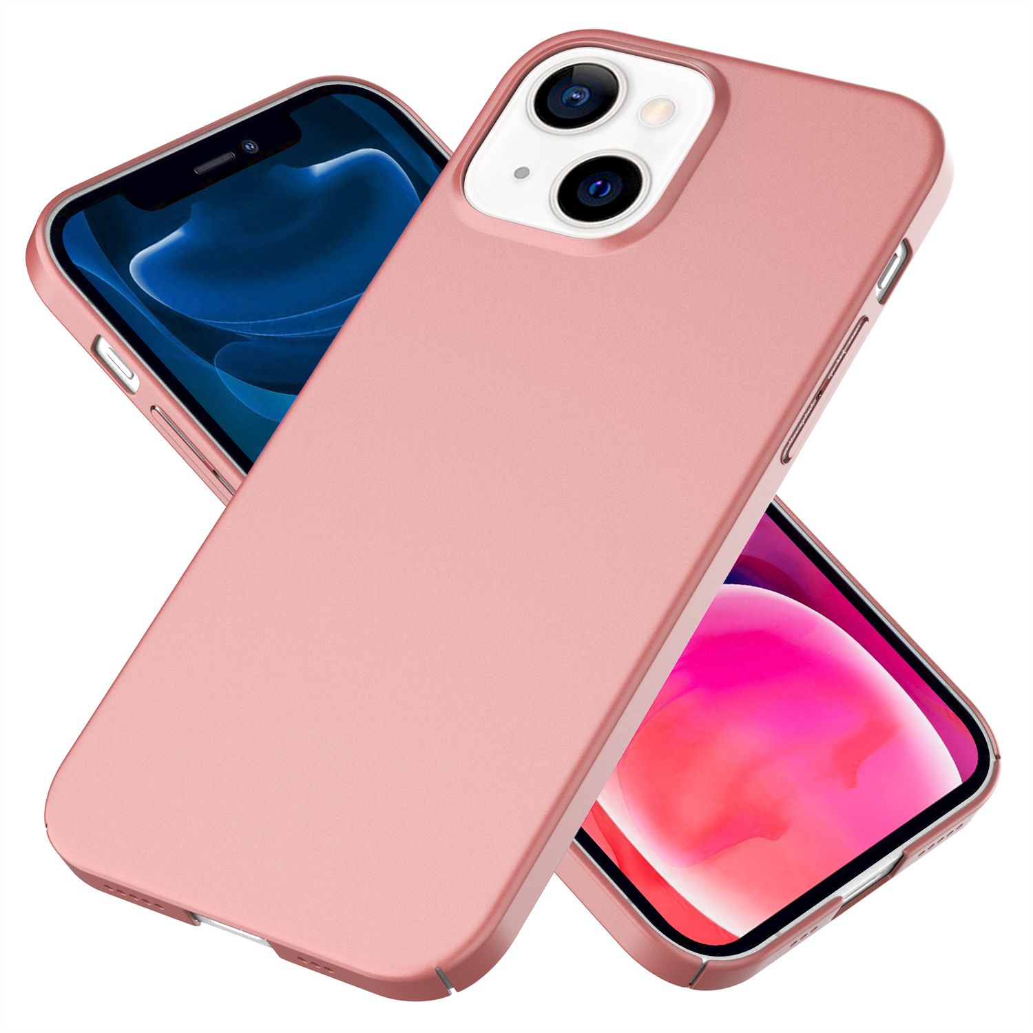 NALIA 0,5mm Dünne Handy Hülle für iPhone 13 Mini, Hard Case Cover Matt Bumper