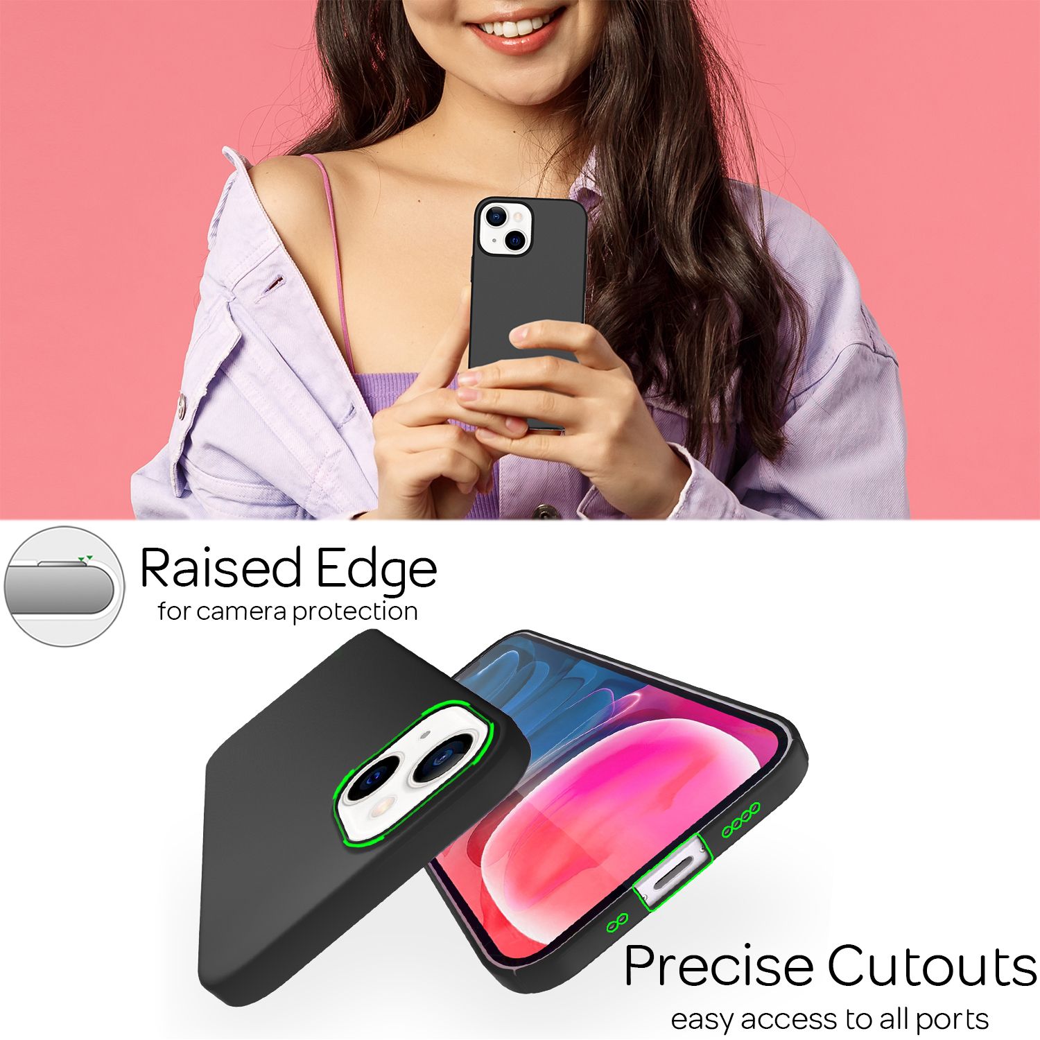 NALIA 0,5mm Dünne Handy Hülle für iPhone 13 Mini, Hard Case Cover Matt Bumper