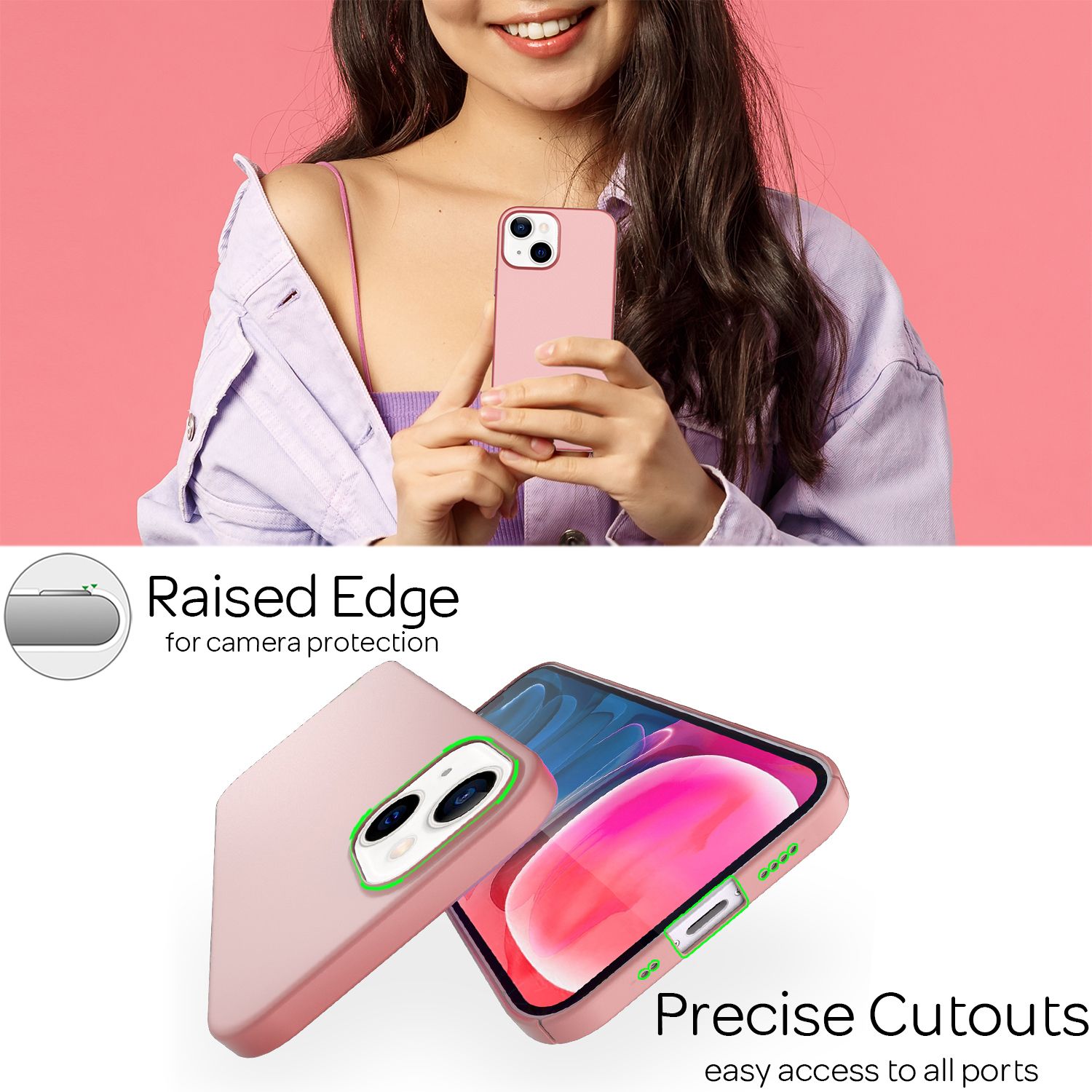 NALIA 0,5mm Dünne Handy Hülle für iPhone 13 Mini, Hard Case Cover Matt Bumper