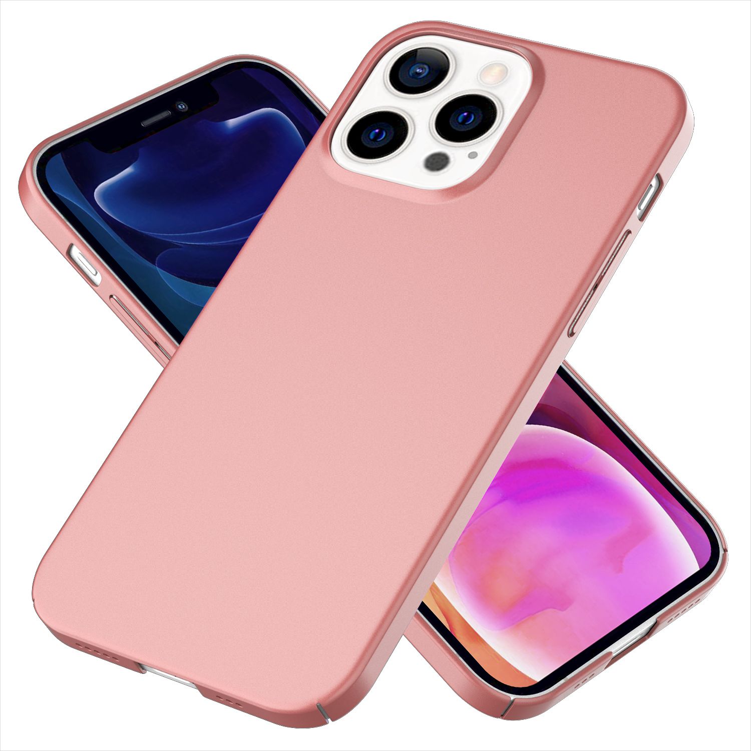 NALIA 0,5mm Dünne Handy Hülle für iPhone 13 Pro Max, Matt Hard Case Cover Bumper