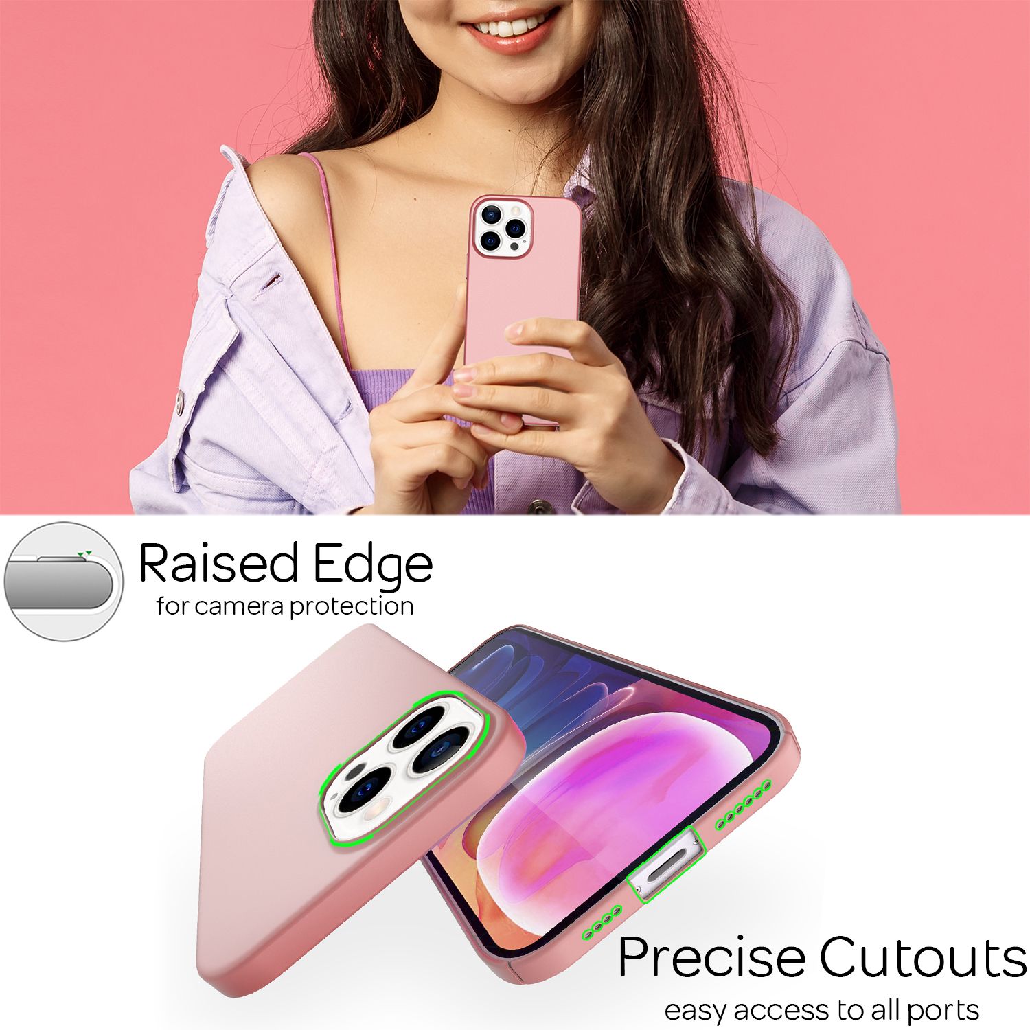 NALIA 0,5mm Dünne Handy Hülle für iPhone 13 Pro Max, Matt Hard Case Cover Bumper