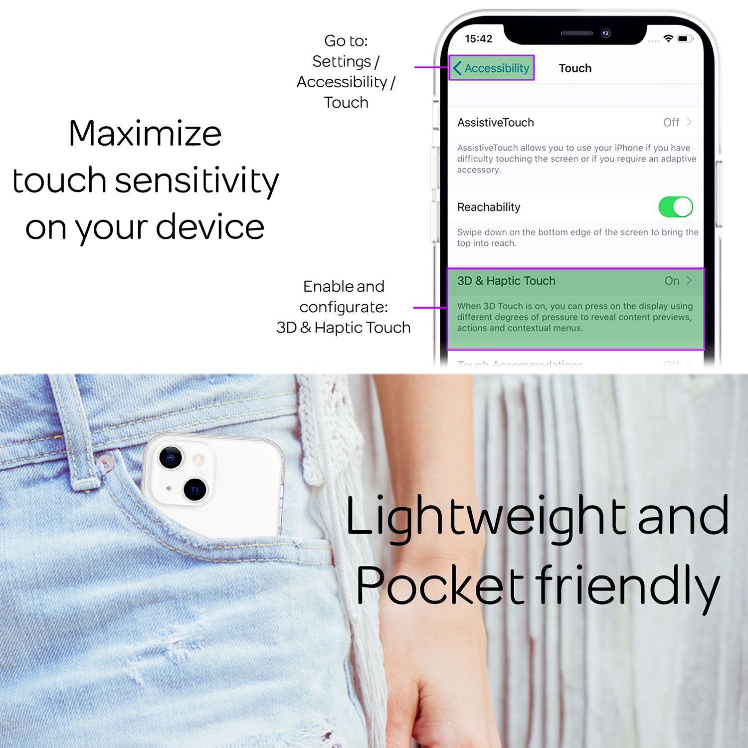 NALIA Klare 360° Schutzhülle für iPhone 13, Komplettschutz Transparent Anti-Gelb Durchsichtig Robust, Hardcase & Silikon & Displayschutz Default Title NALIA Transparente Hülle