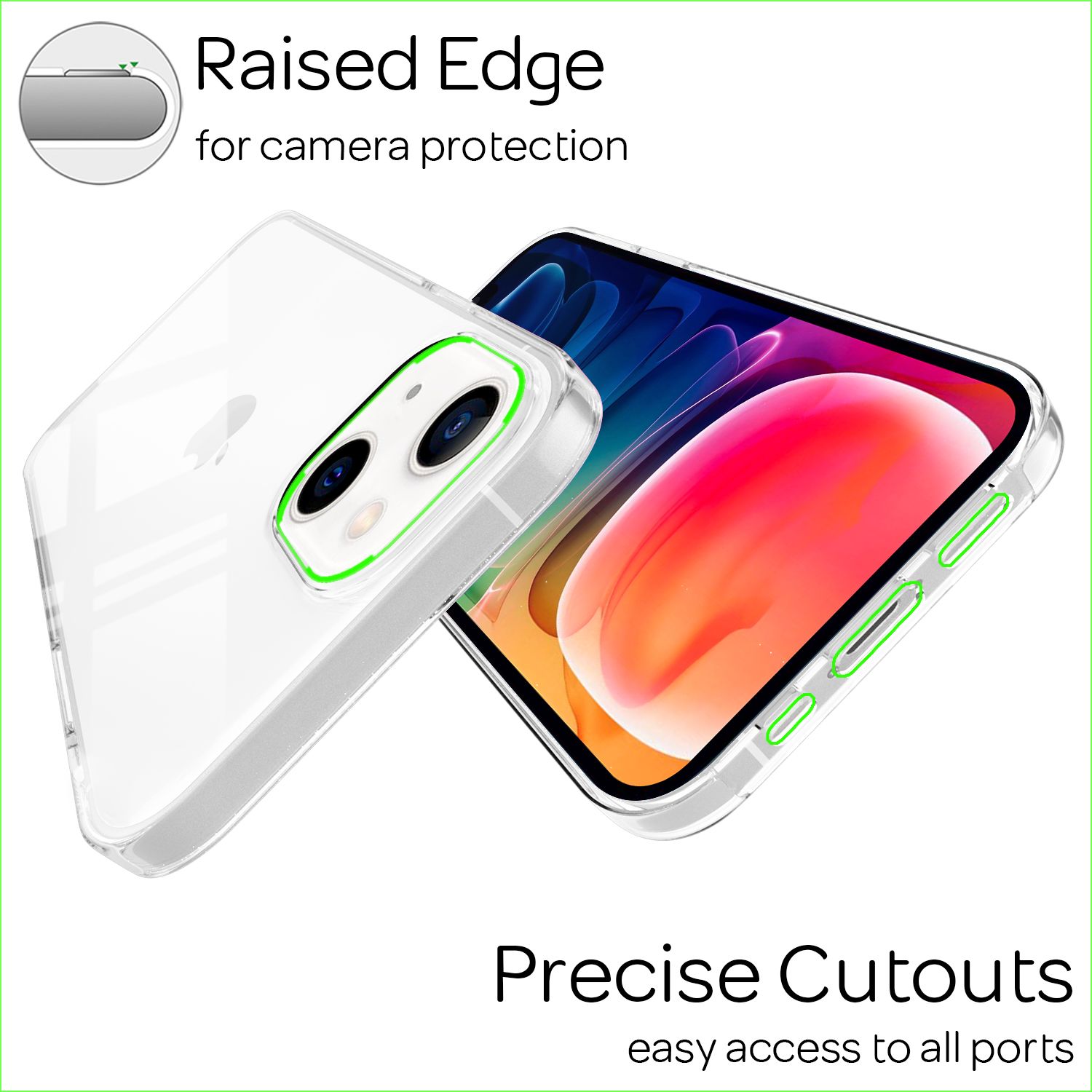 NALIA Klare 360° Schutzhülle für iPhone 13, Komplettschutz Transparent Anti-Gelb Durchsichtig Robust, Hardcase & Silikon & Displayschutz Default Title NALIA Transparente Hülle