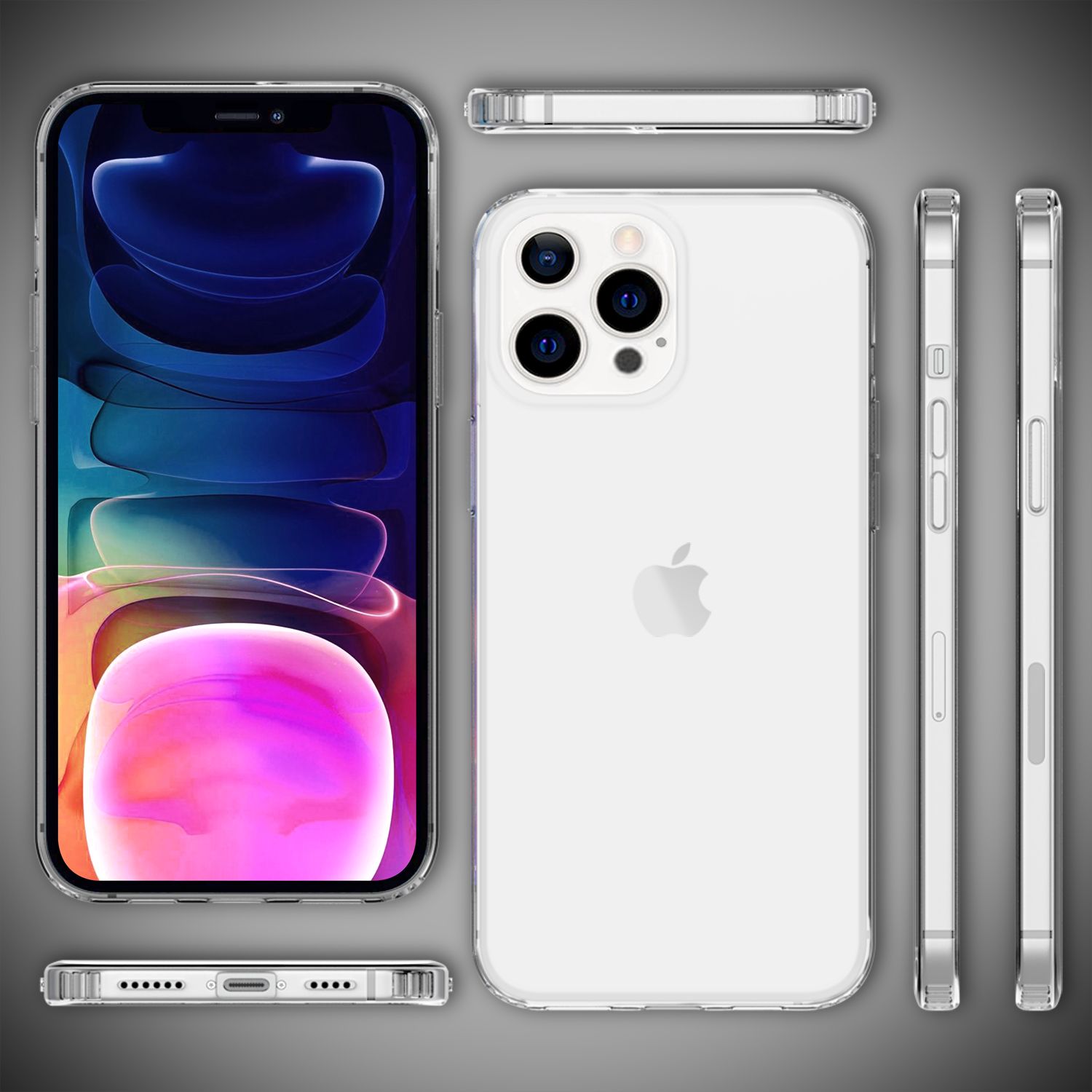 NALIA Klares Kratzfeste Hülle für iPhone 13 Pro Max, Transparent Anti-Gelb Stoßfest Harte Rückseite & Silikon Rahmen