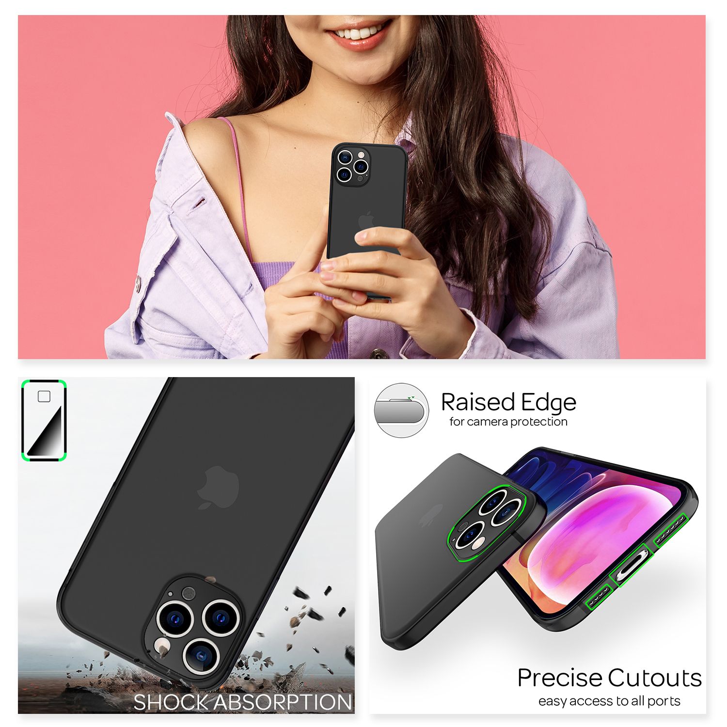 NALIA Extrem Dünnes Hardcase für iPhone 13 Pro Max, Durchsichtig 0,3mm Schlank