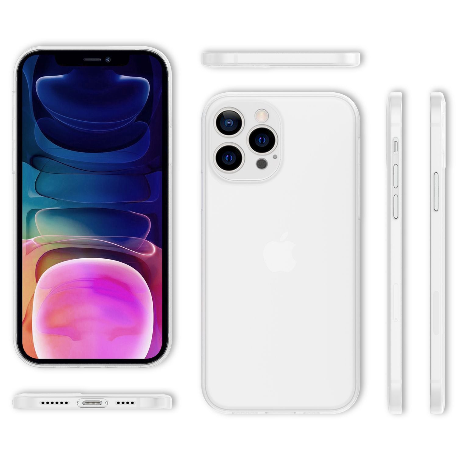 NALIA Extrem Dünnes Hardcase für iPhone 13 Pro Max, Durchsichtig 0,3mm Schlank