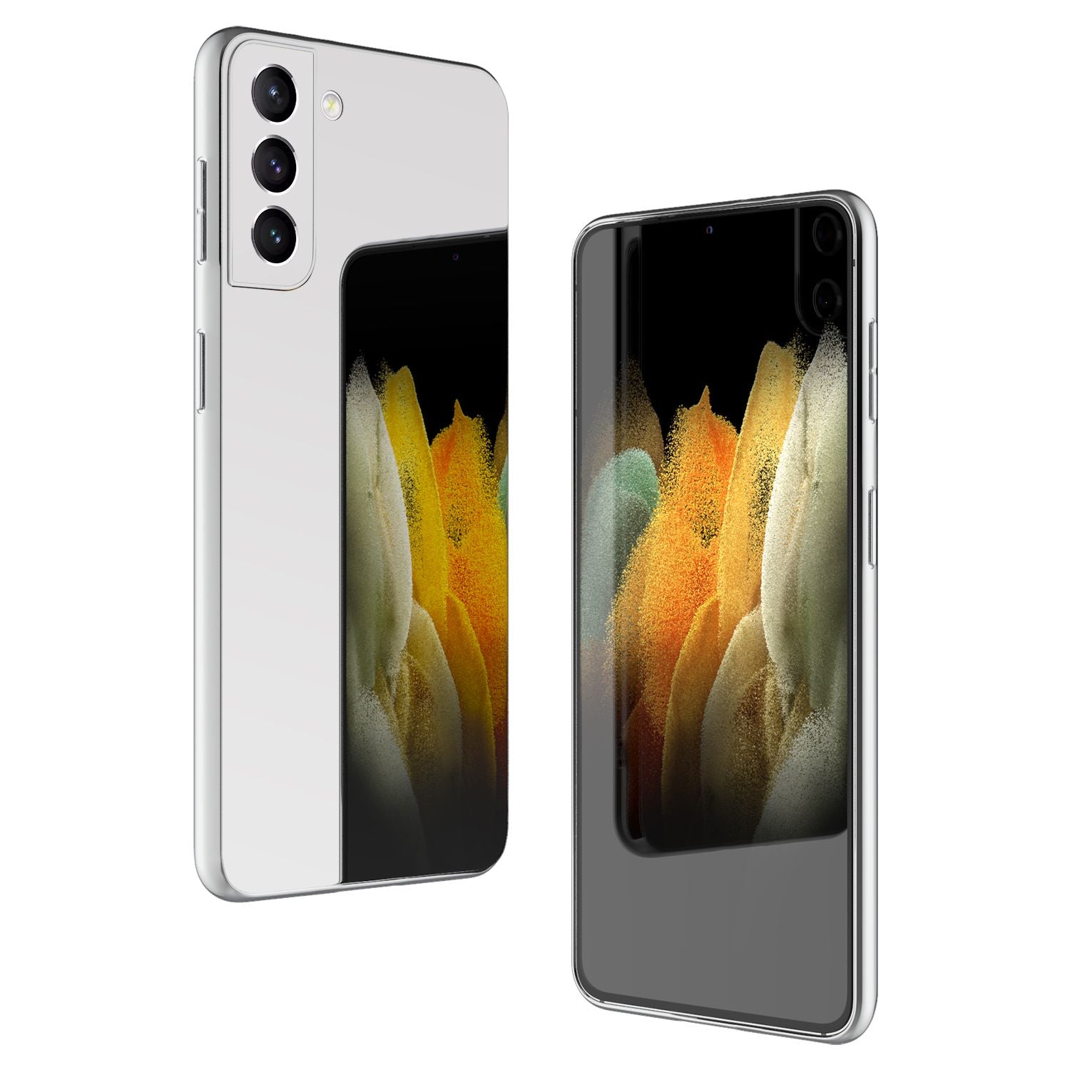 NALIA Spiegel Hartglas Case für Samsung Galaxy S21, Klarer Spiegeleffekt Mirror Hardcase Kratzfest, 9H Tempered Glass & Silikon Bumper, Dünne Schutzhülle Glashülle Handyhülle Default Title NALIA Protective Hülle