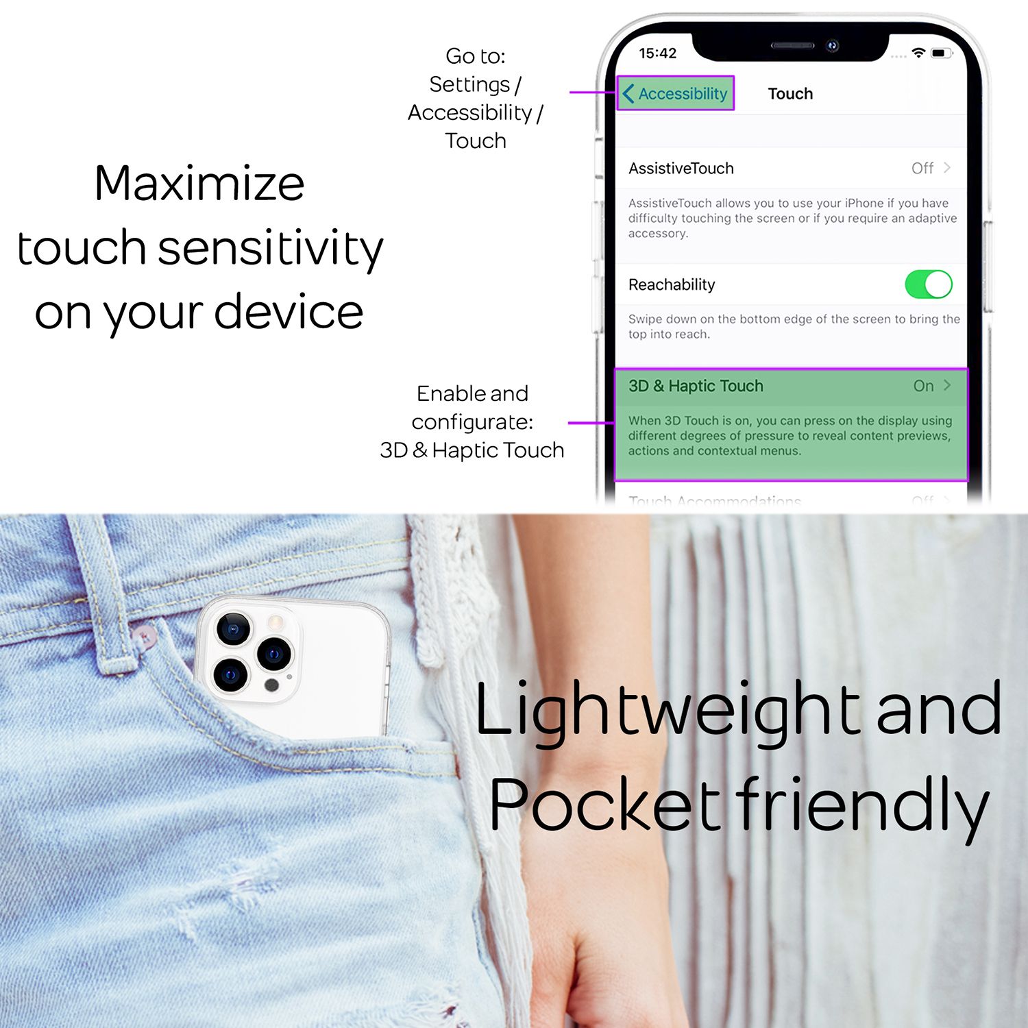 NALIA Klare 360° Schutzhülle für iPhone 13 Pro, Komplettschutz Transparent Anti-Gelb Durchsichtig Robust, Hardcase & Silikon & Displayschutz Default Title NALIA Transparente Hülle