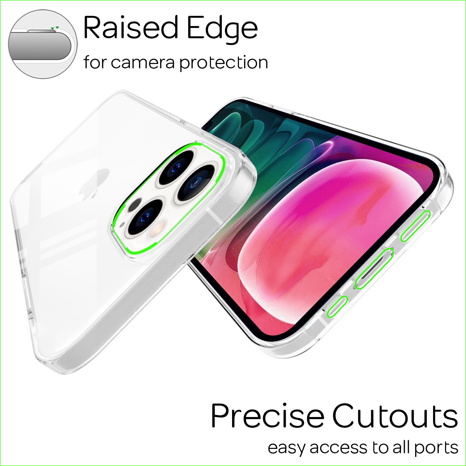 NALIA Klare 360° Schutzhülle für iPhone 13 Pro, Komplettschutz Transparent Anti-Gelb Durchsichtig Robust, Hardcase & Silikon & Displayschutz Default Title NALIA Transparente Hülle