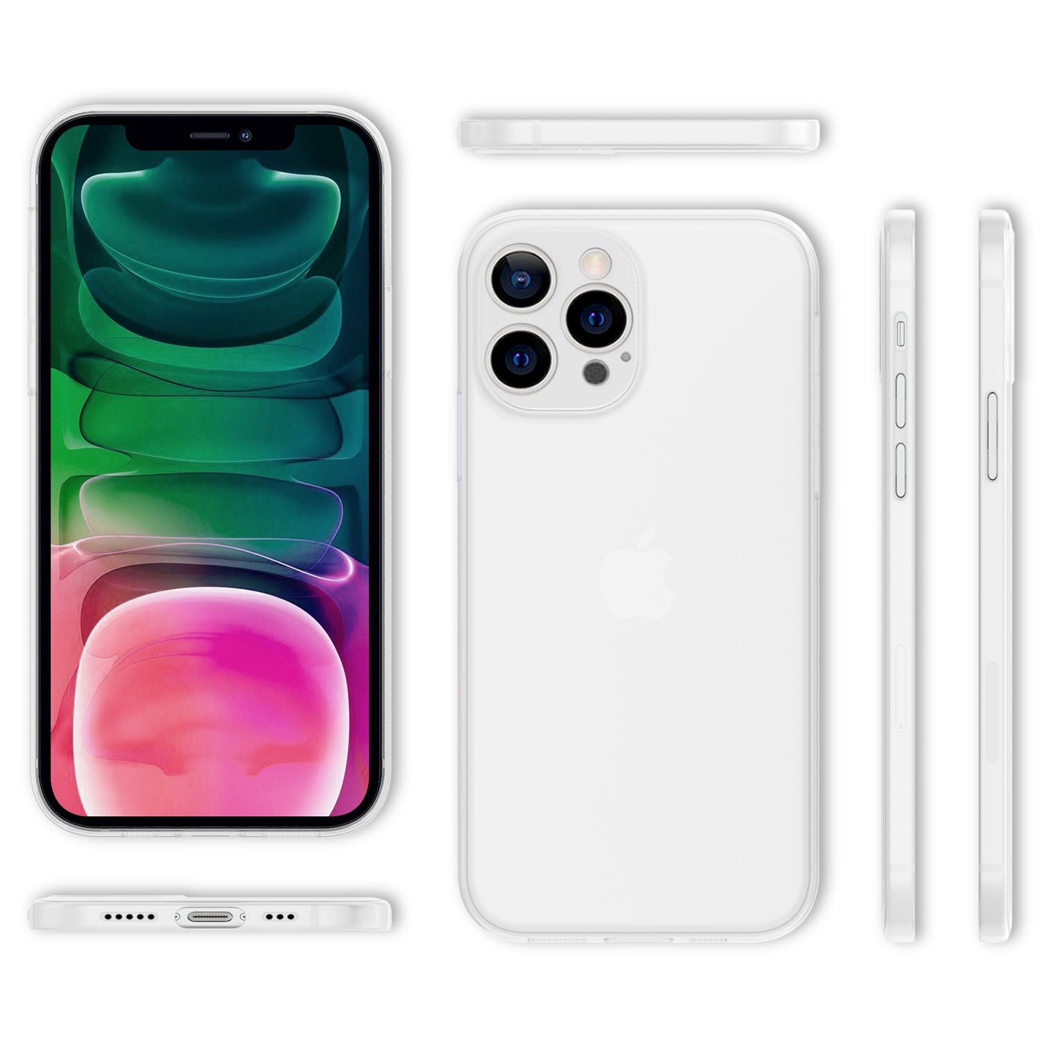 NALIA Extrem Dünnes Hardcase für iPhone 13 Pro, Durchsichtig 0,3mm