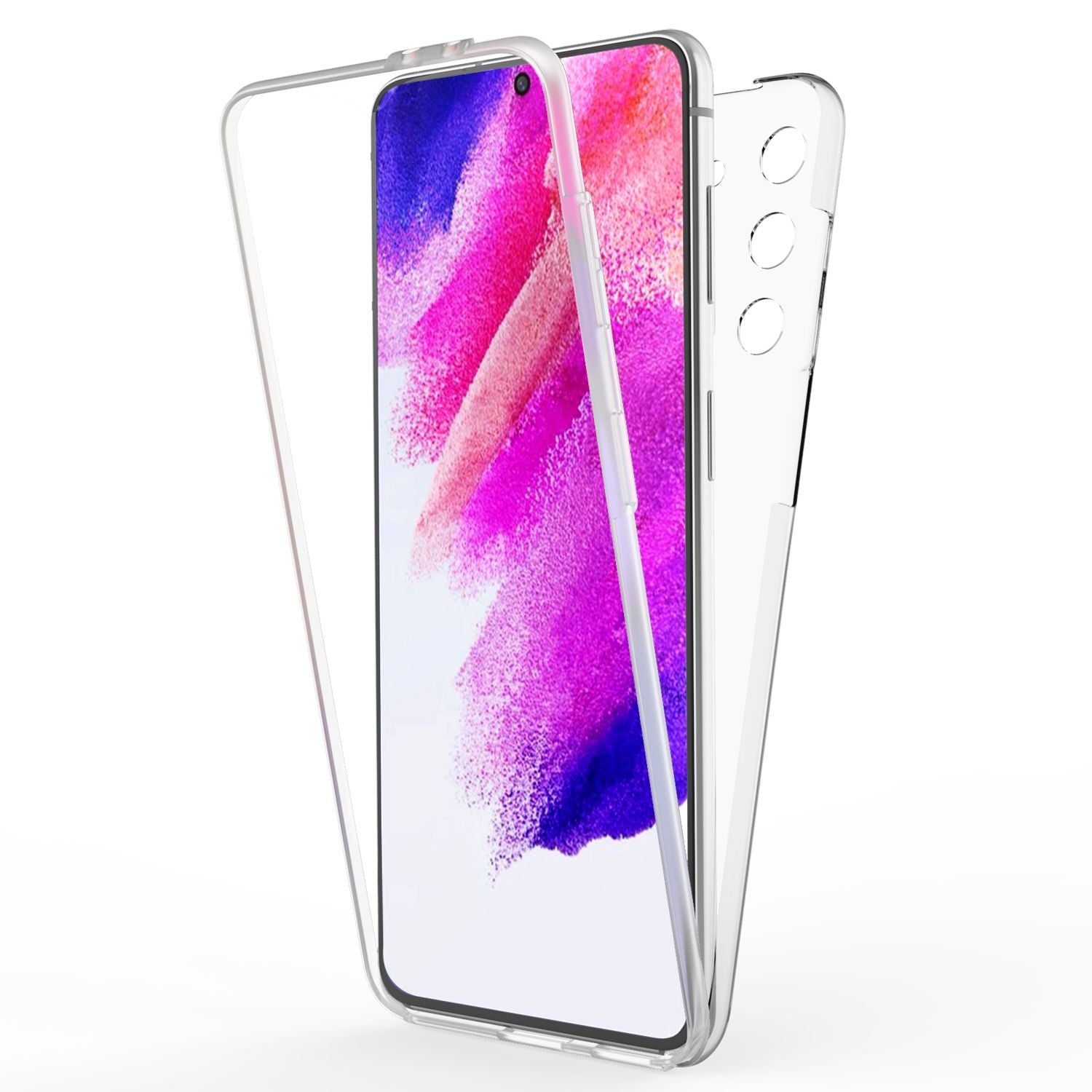 NALIA Klare 360° Schutzhülle für Samsung Galaxy S21 FE