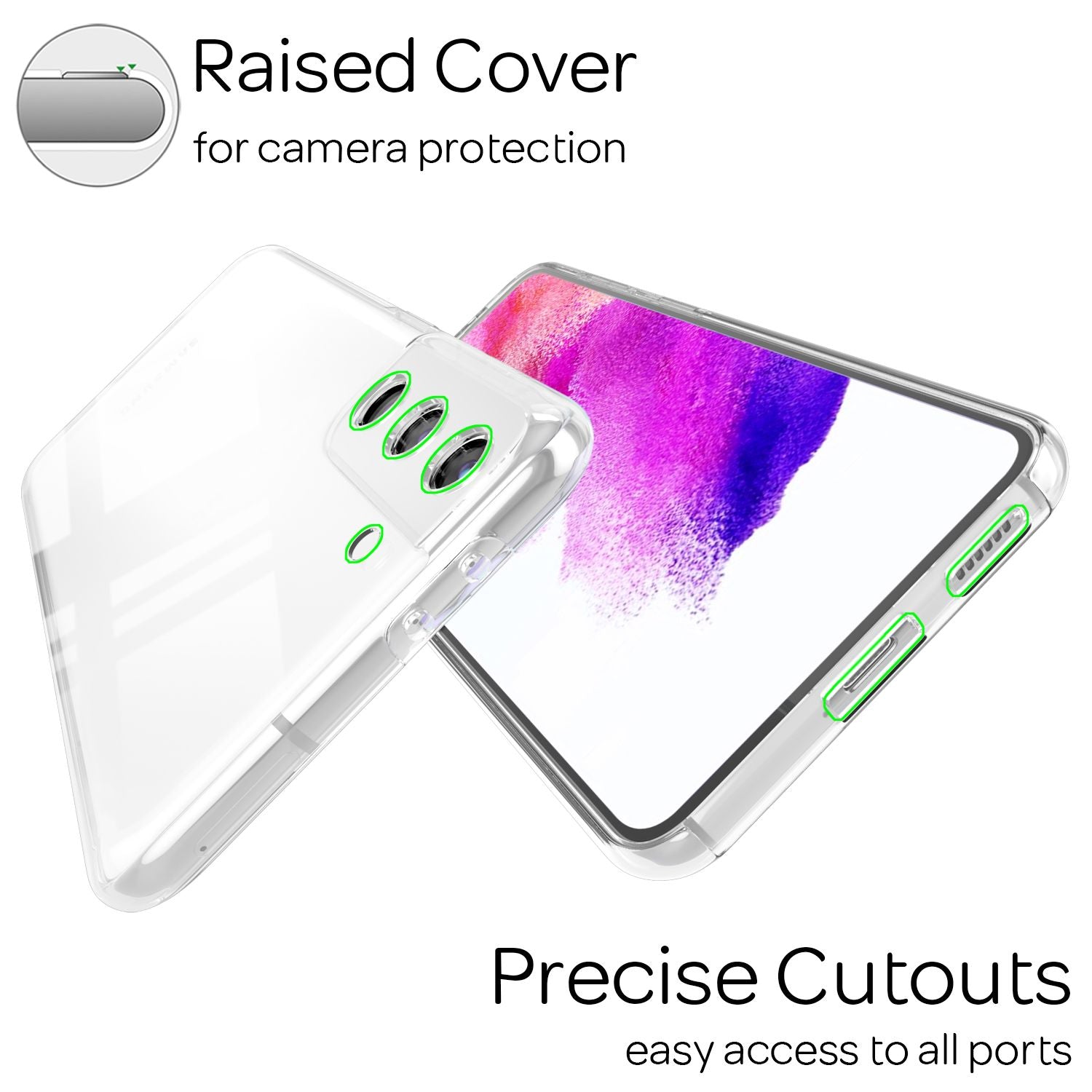 NALIA Klare 360° Schutzhülle für Samsung Galaxy S21 FE Default Title NALIA Transparente Hülle