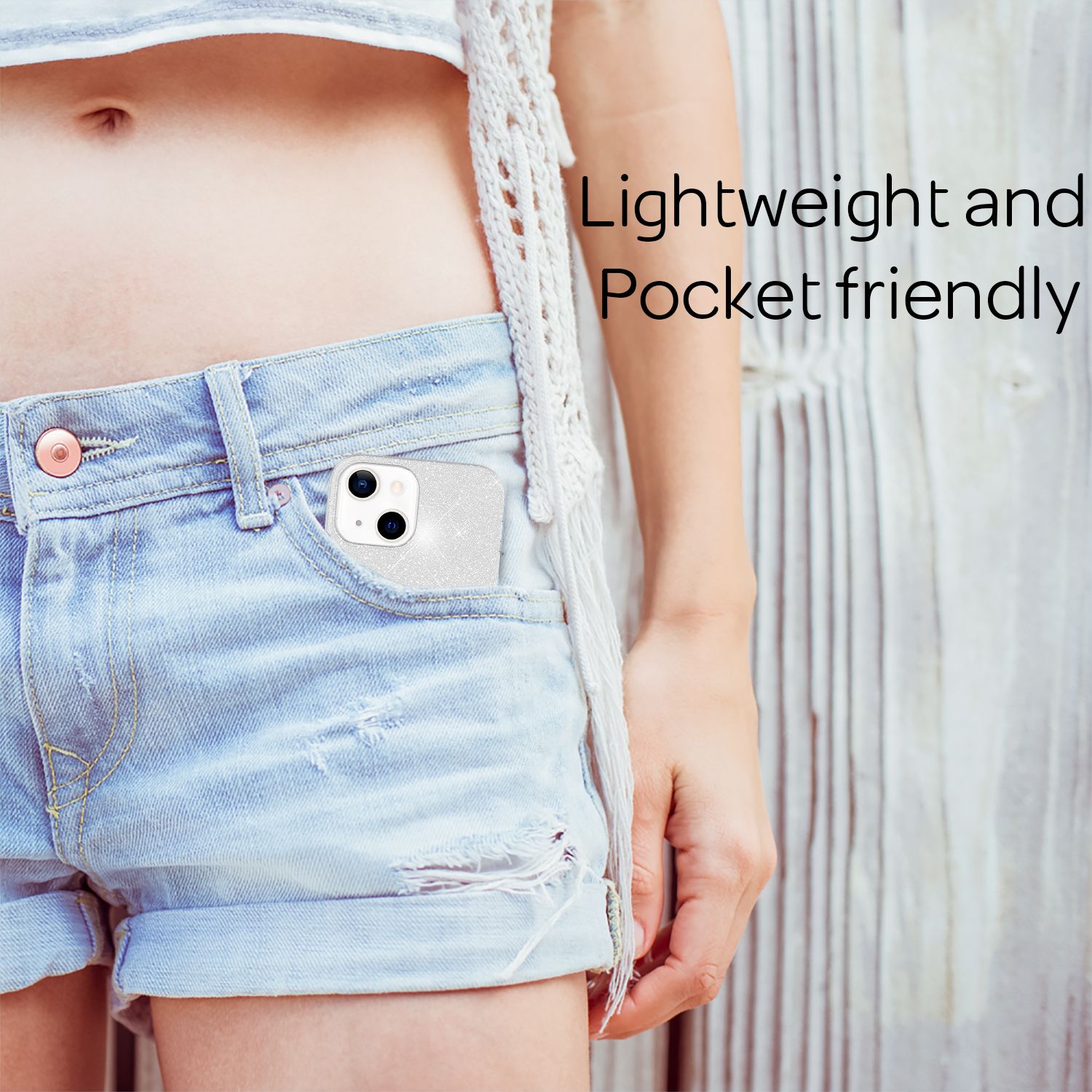 NALIA Robuste Glitzerhülle für iPhone 13, Stoßfeste Glänzende Glitzer Hybrid Schutzhülle Verstärkte Silikonhülle Silber NALIA Protective Hülle