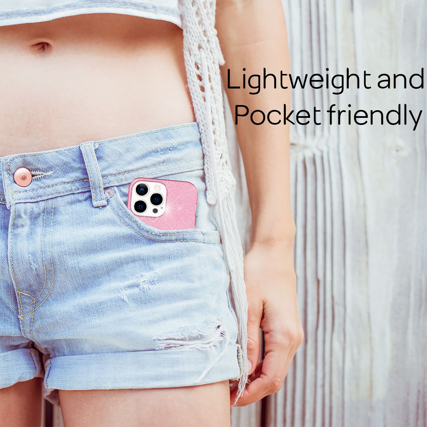 NALIA Robuste Glitzerhülle für iPhone 13 Pro Max, Stoßfeste Glänzende Glitzer Schutzhülle Verstärkte Silikonhülle Pink NALIA Protective Hülle