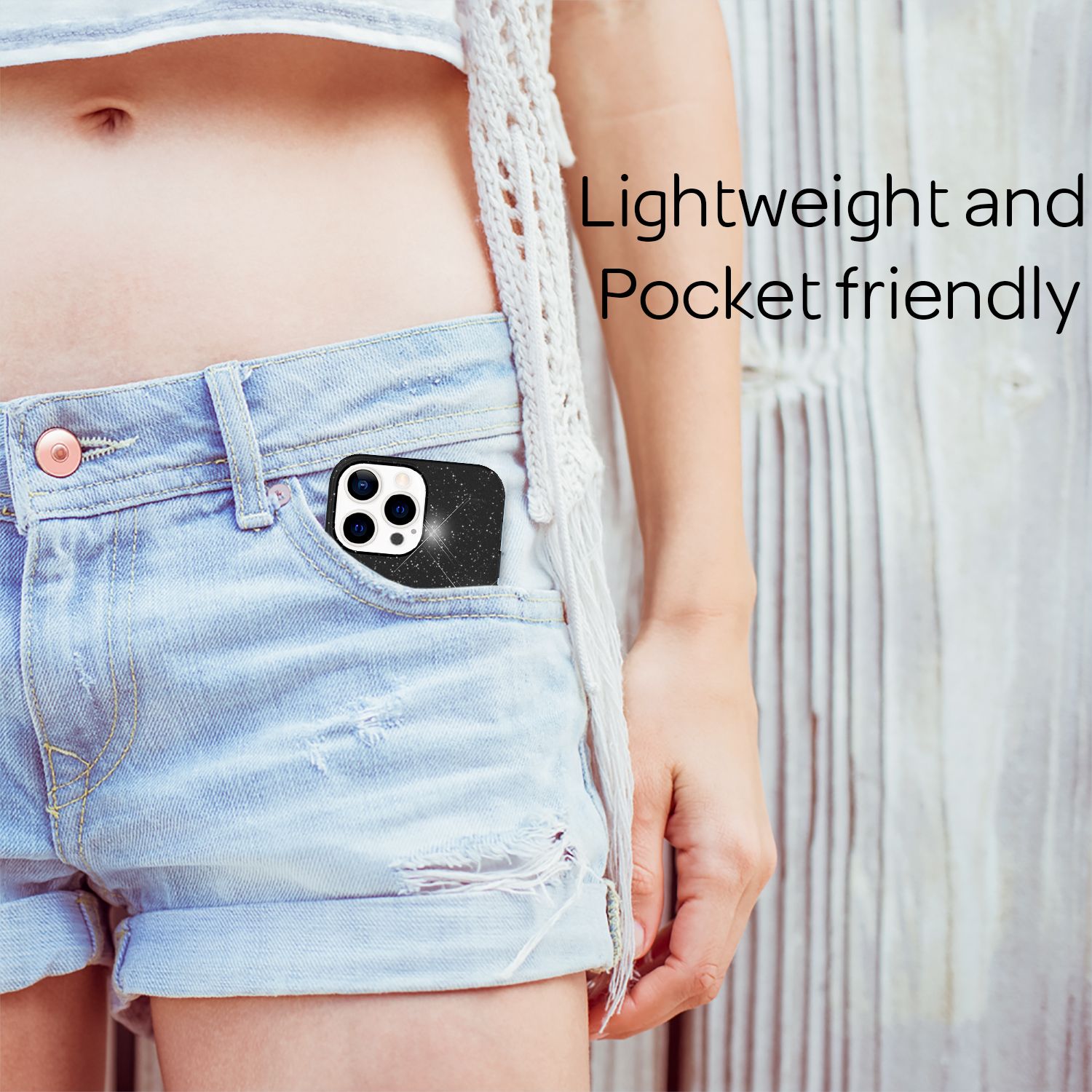 NALIA Robuste Glitzerhülle für iPhone 13 Pro Max, Stoßfeste Glänzende Glitzer Schutzhülle Verstärkte Silikonhülle Schwarz NALIA Protective Hülle