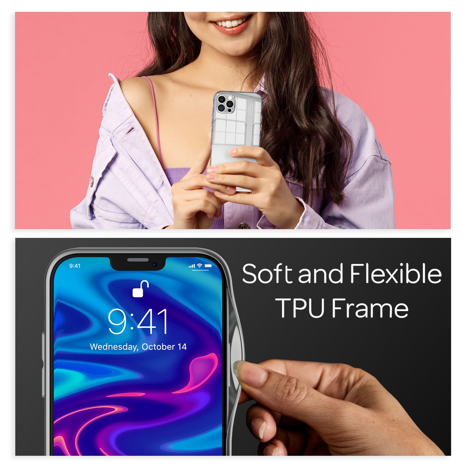 NALIA Spiegel Hart Glas Hülle für iPhone 13 Pro, Mirror Schutz Case Bumper Default Title NALIA Protective Hülle