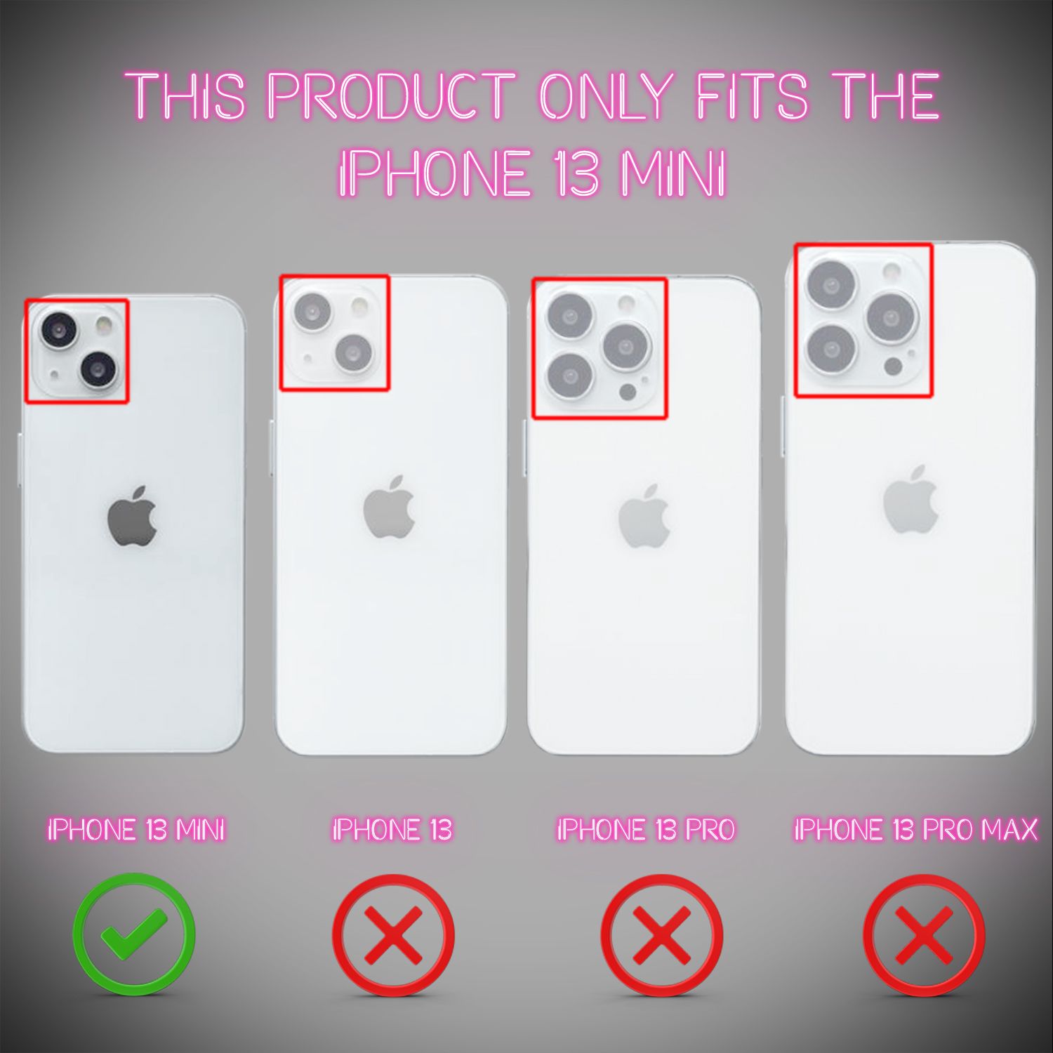 NALIA Klare Neon Handy Hülle für iPhone 13 Mini, Bunt Durchsichtig Cover Case