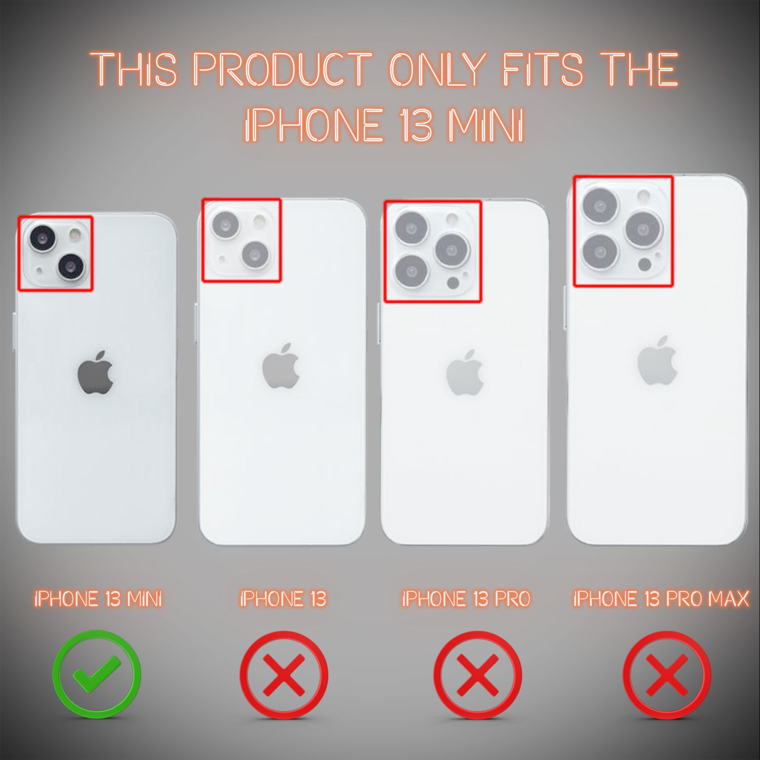 NALIA Klare Neon Handy Hülle für iPhone 13 Mini, Bunt Durchsichtig Cover Case