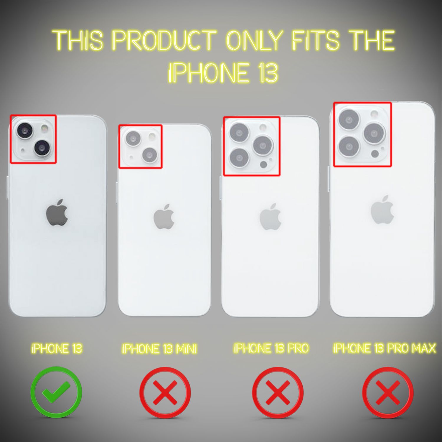 NALIA Klare Neon Handy Hülle für iPhone 13, Bunt Durchsichtig Cover Case Gelb NALIA Neon Hülle