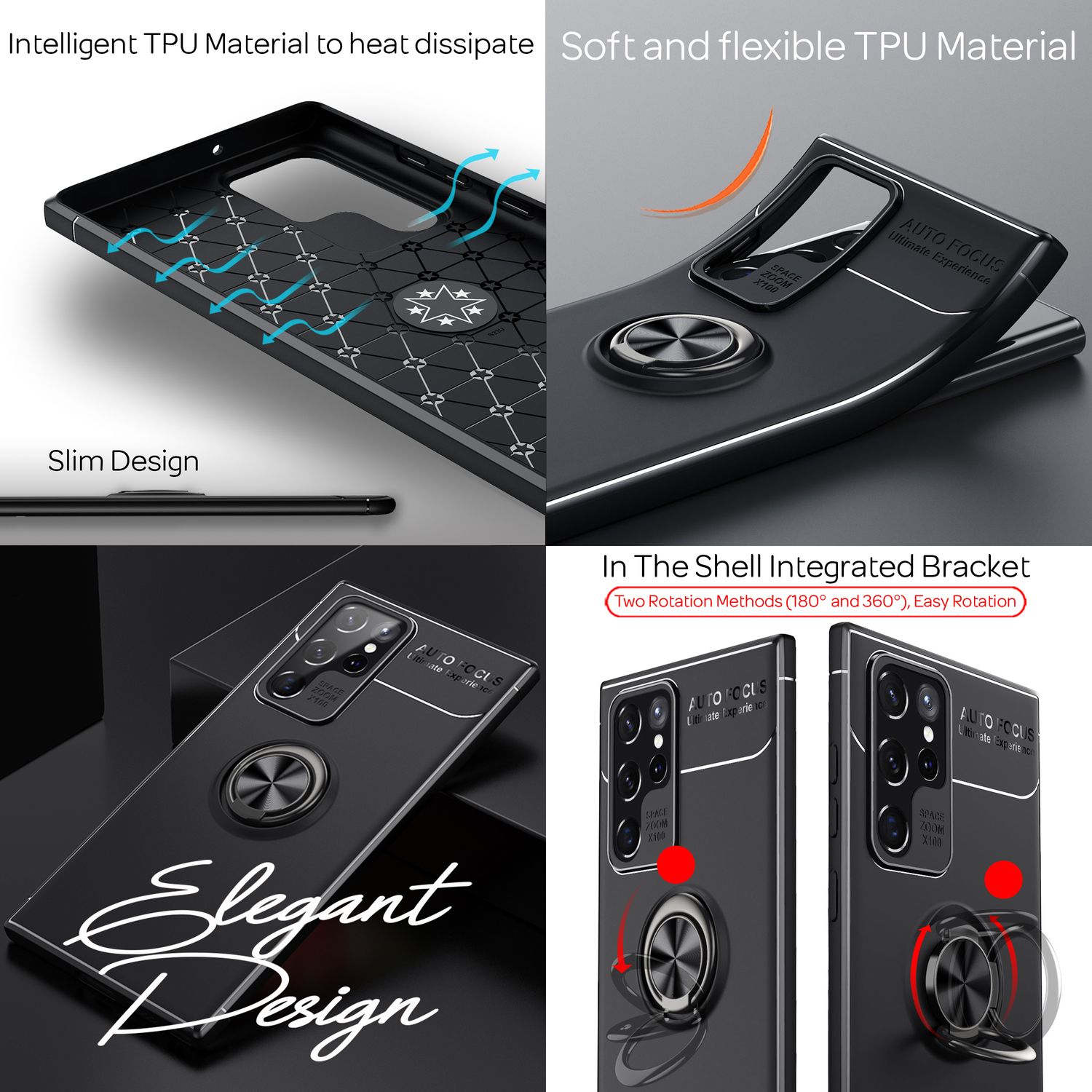 NALIA Ringhülle für Samsung Galaxy S22 Ultra